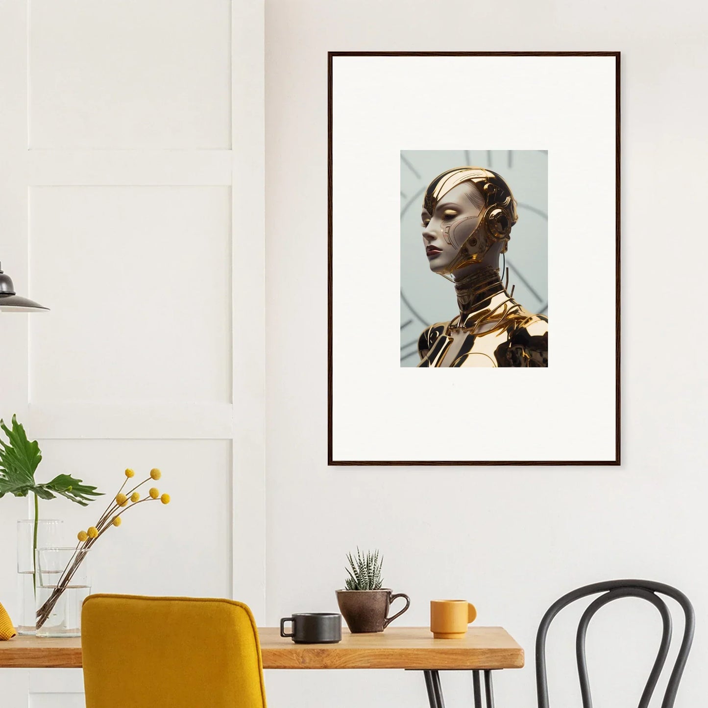 Framed portrait of a person with metallic gold for stunning Room Decoration in Maiden Glows