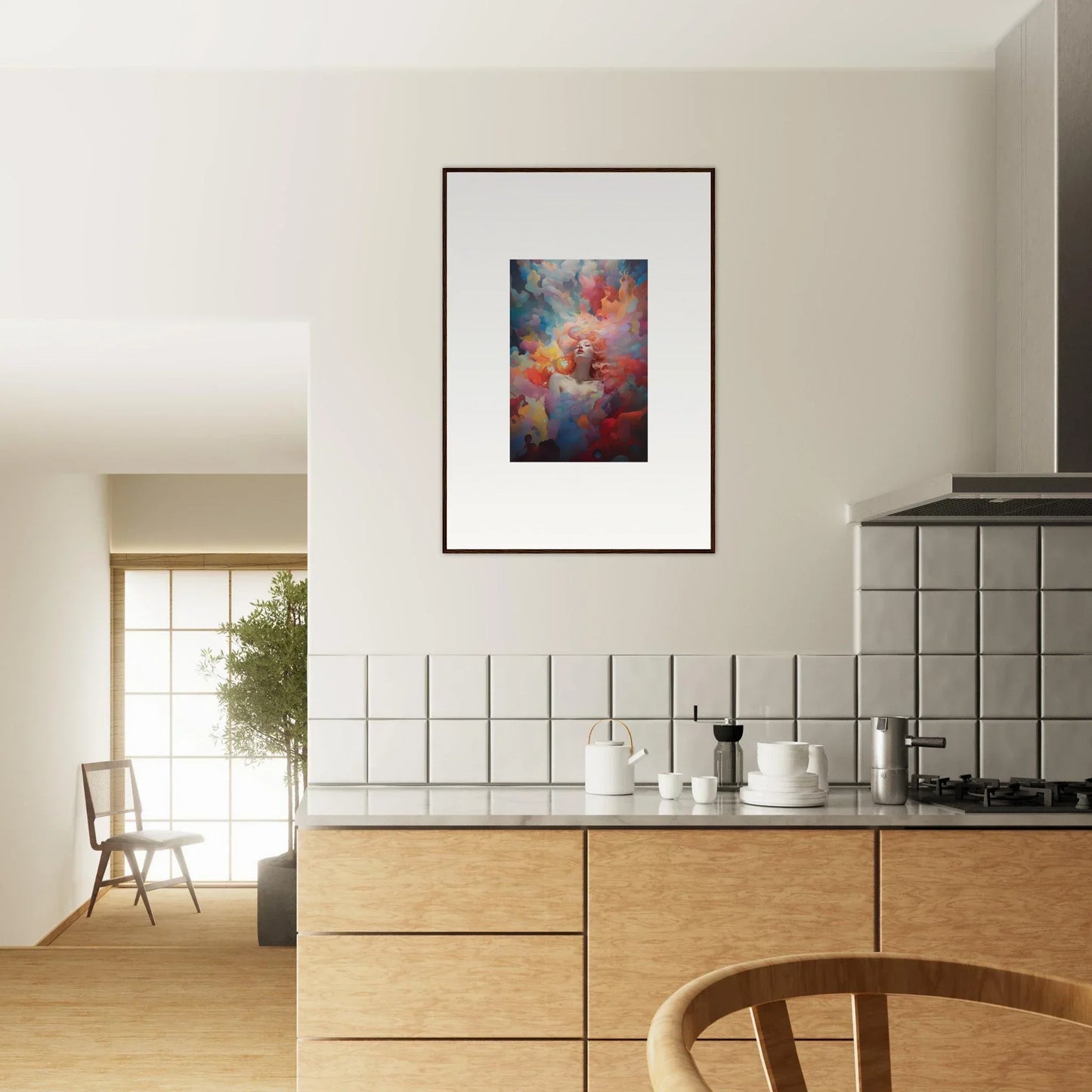Vibrant abstract wall art canvas print perfect for unique room decoration