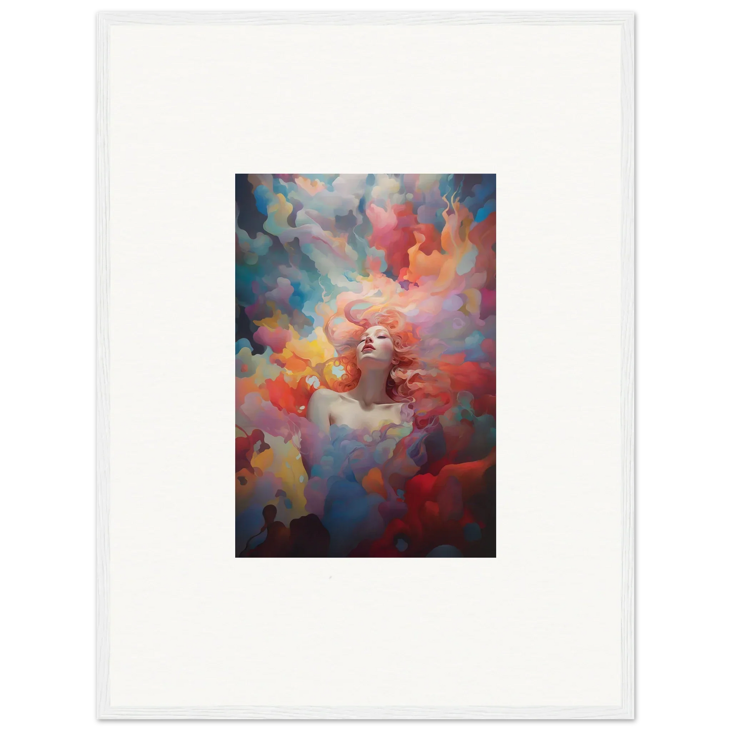 Abstract canvas print with a vibrant figure for unique room decoration wall art