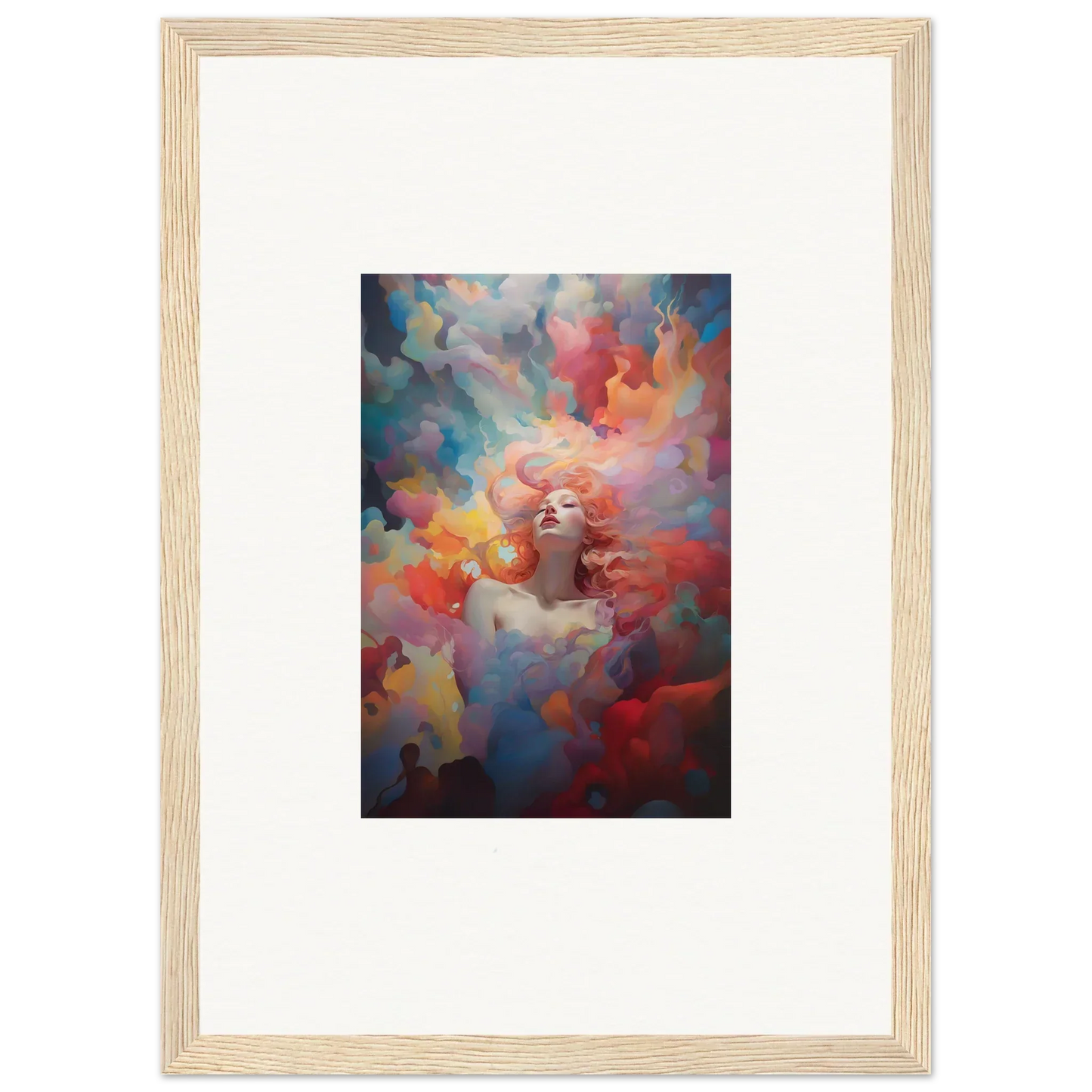 Vibrant abstract wall art canvas print for trendy room decoration