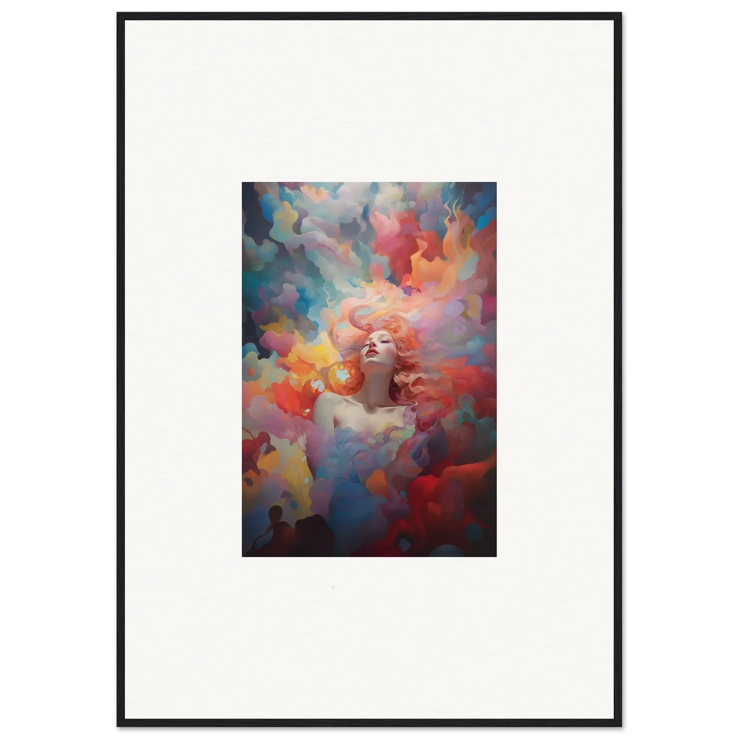 Colorful abstract painting canvas print for vibrant room decoration and wall art