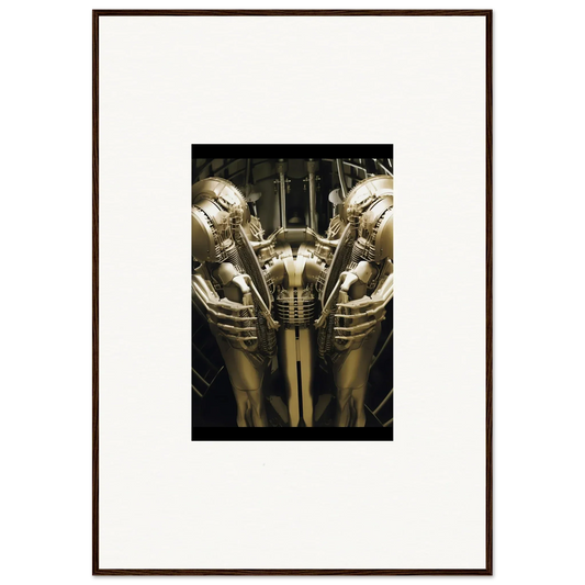 Symmetrical metallic sculpture resembling an alien entity for Metal Dreams Ballet room decor