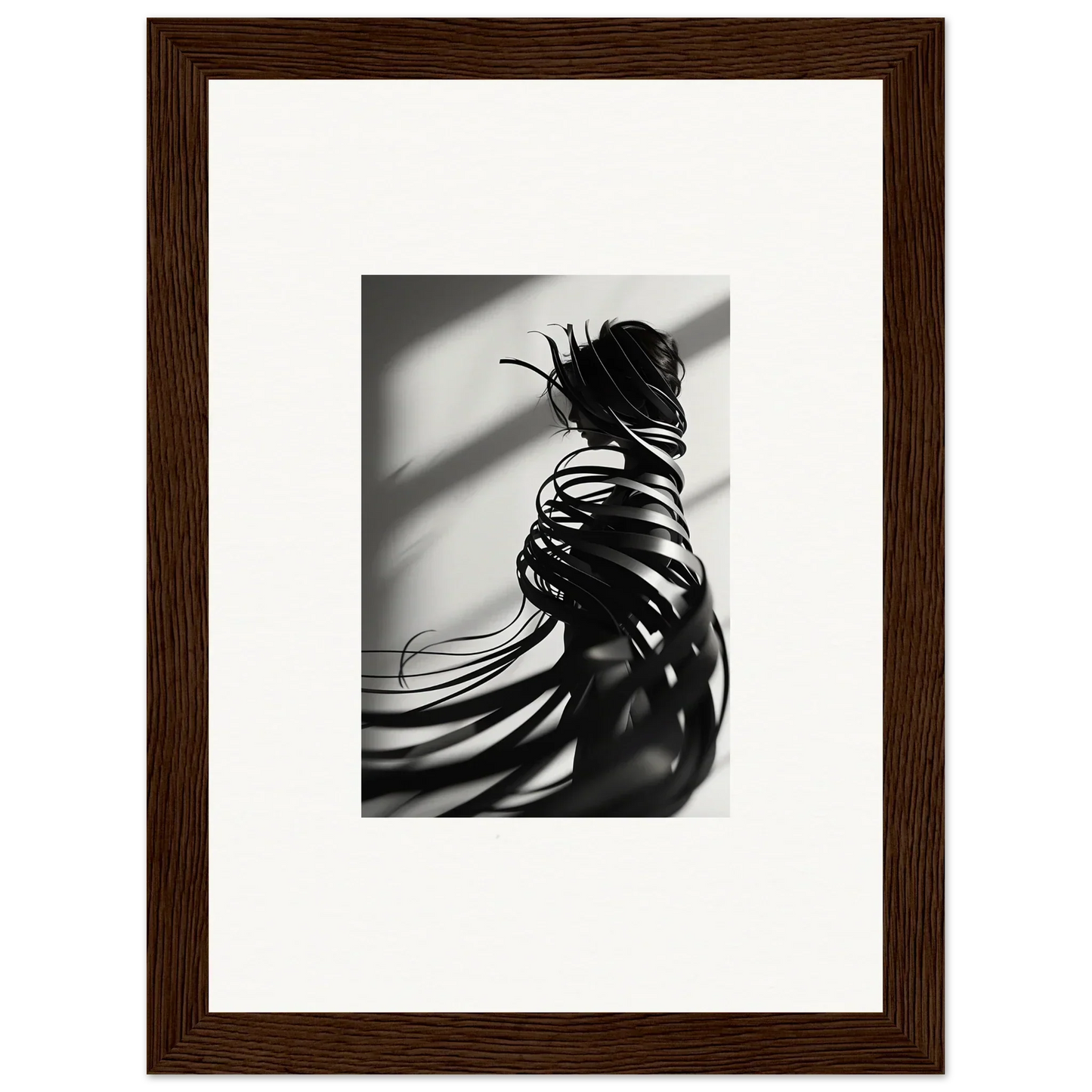Black and white photo of woman with whisper twists, perfect for room decoration canvas print