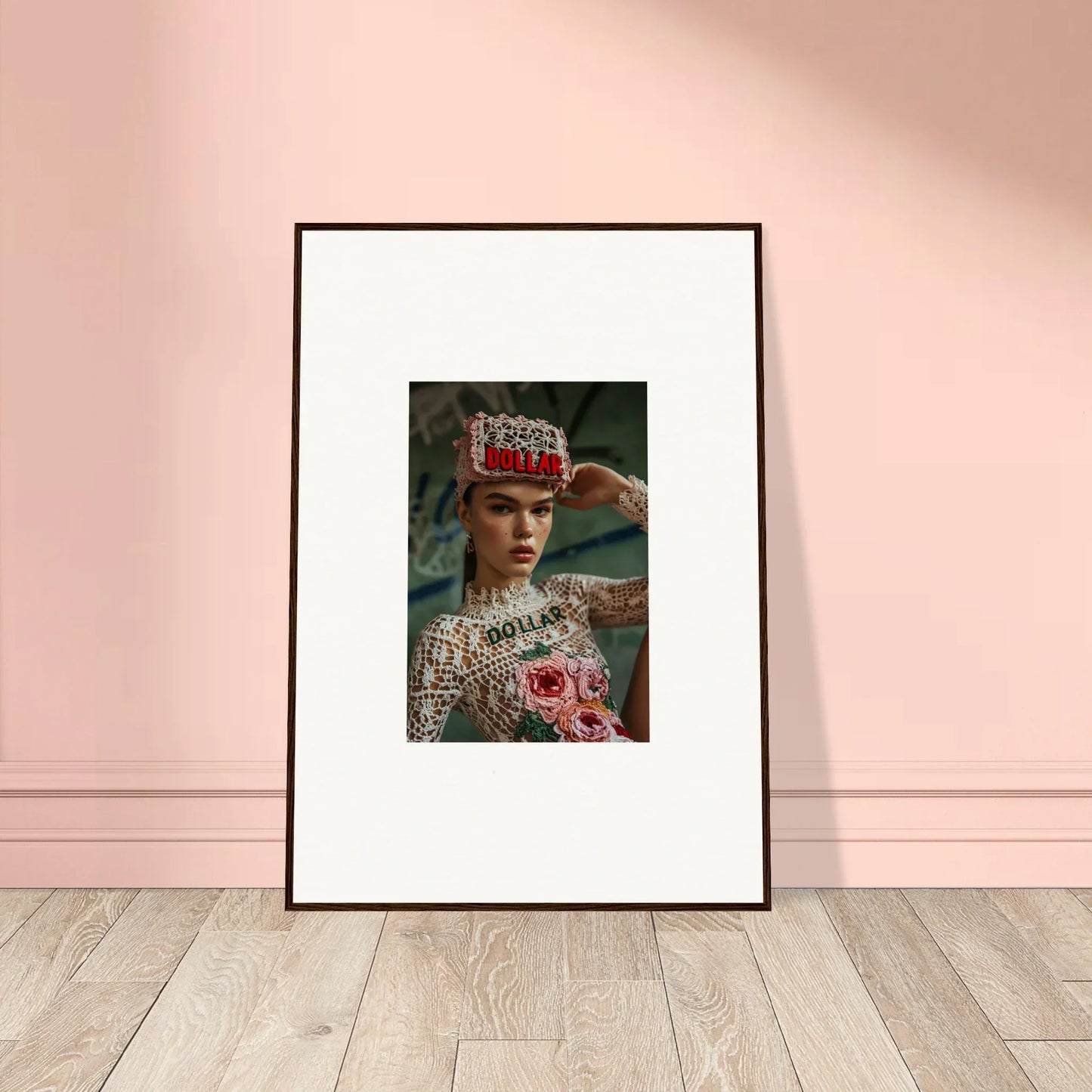 Framed wall art of a person in an ornate crown, perfect for Monet Bliss room decor