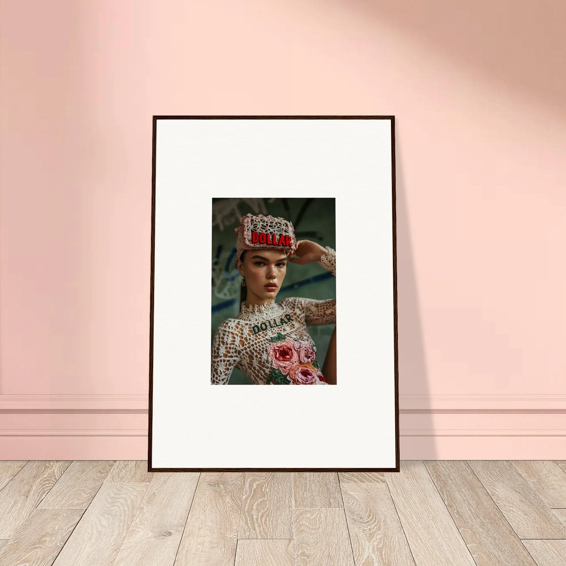 Framed wall art of a person in an ornate crown, perfect for Monet Bliss room decor