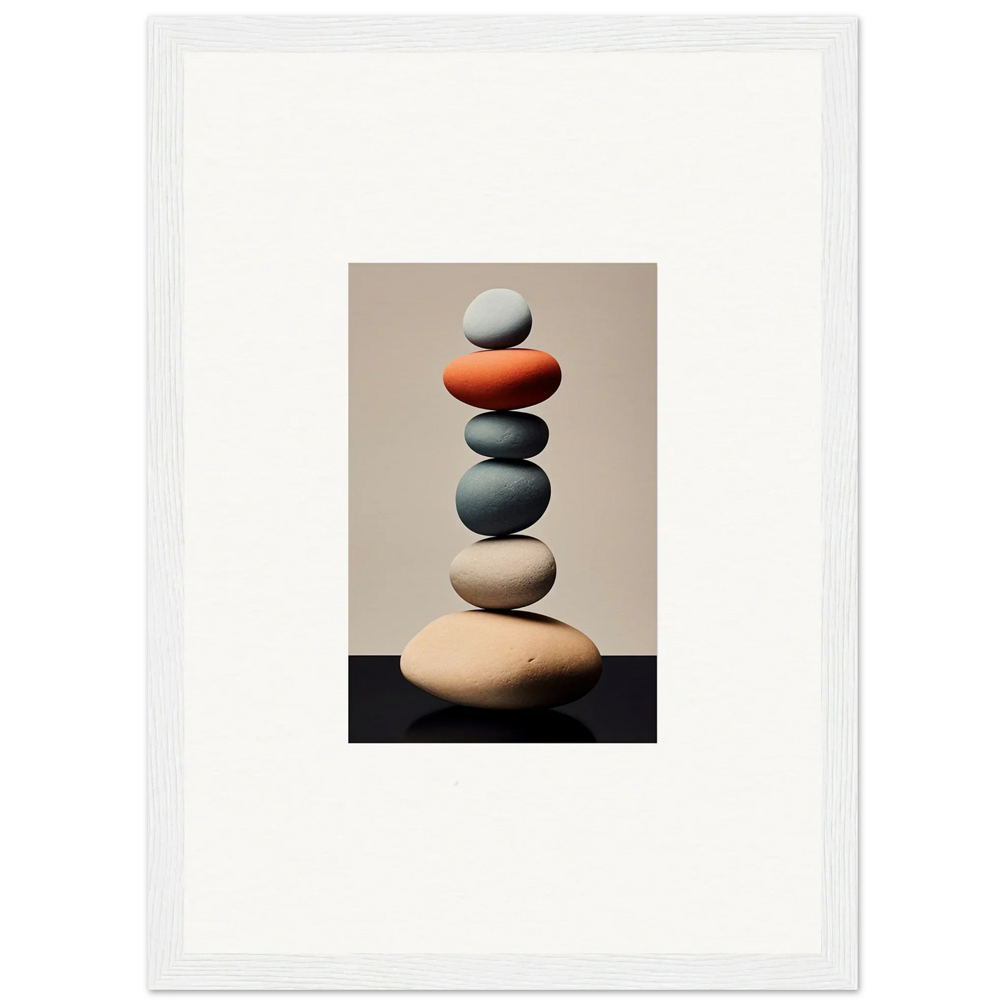 Stack of colorful stones symbolizing dreams remember for stylish room decoration canvas print