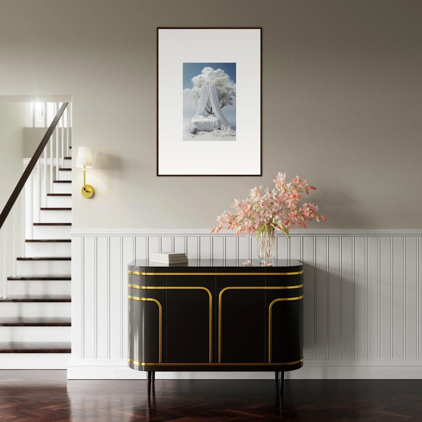 Framed photograph of a polar bear for room decoration in Nebulous Reverie Enfoldings