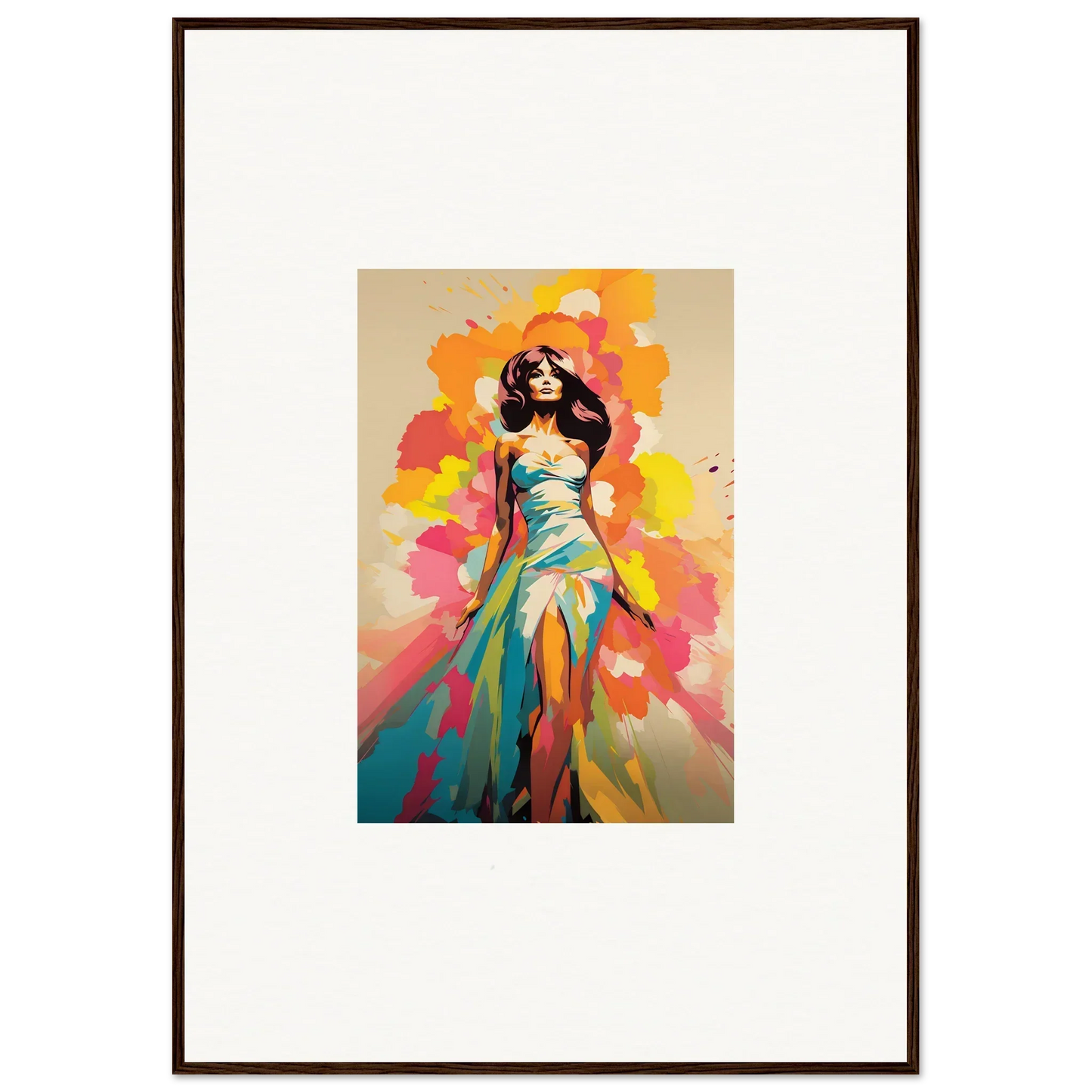 Artistic illustration of a figure in turquoise gown for Nectar Dreampapillonsexus special edition art™