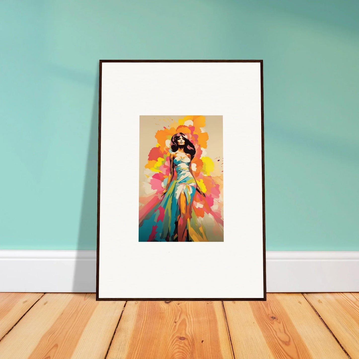 Colorful abstract figure in flowing dress, Nectar Dreampapillonsexus special edition art™