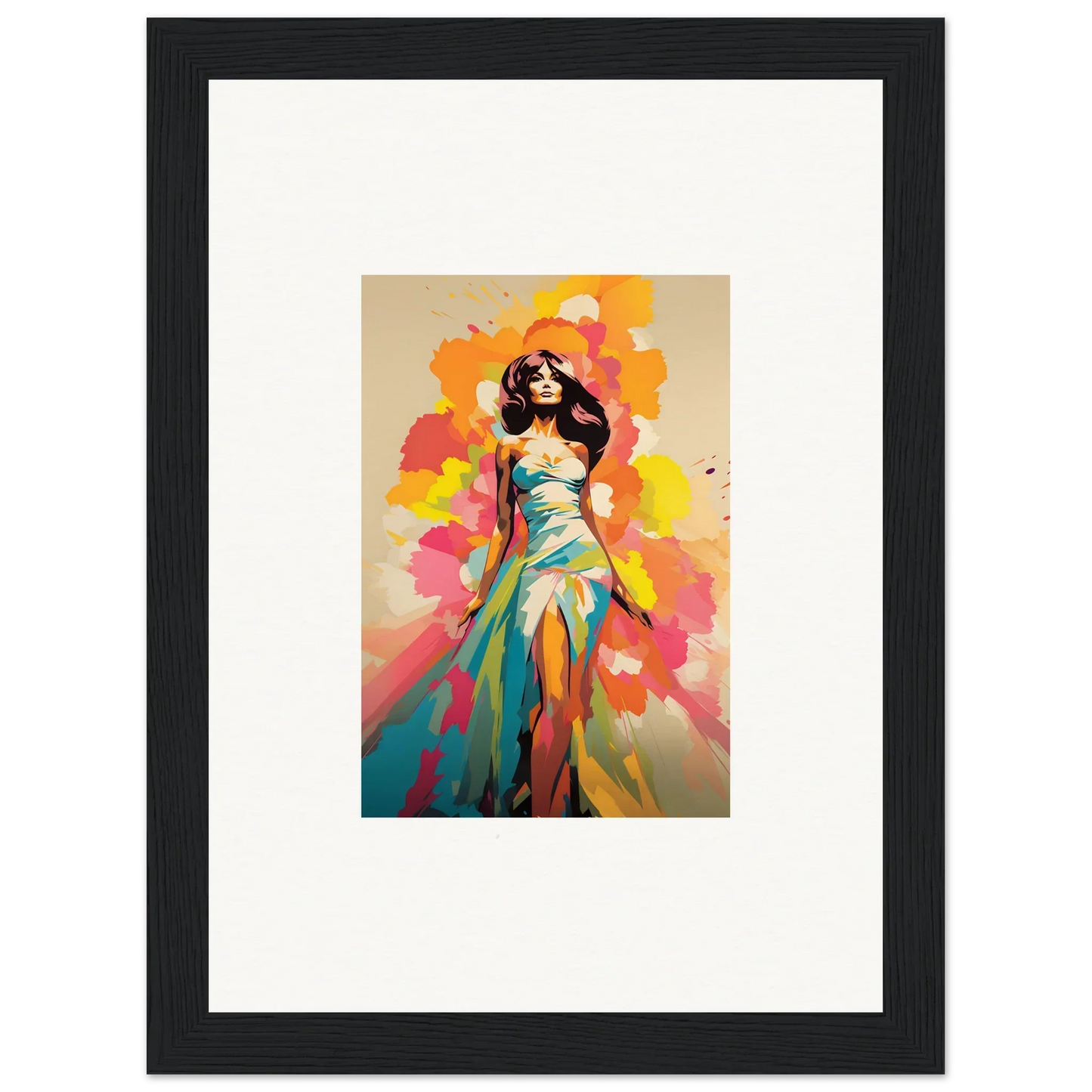 Colorful artistic illustration of a figure in a turquoise gown for Nectar Dreampapillonsexus