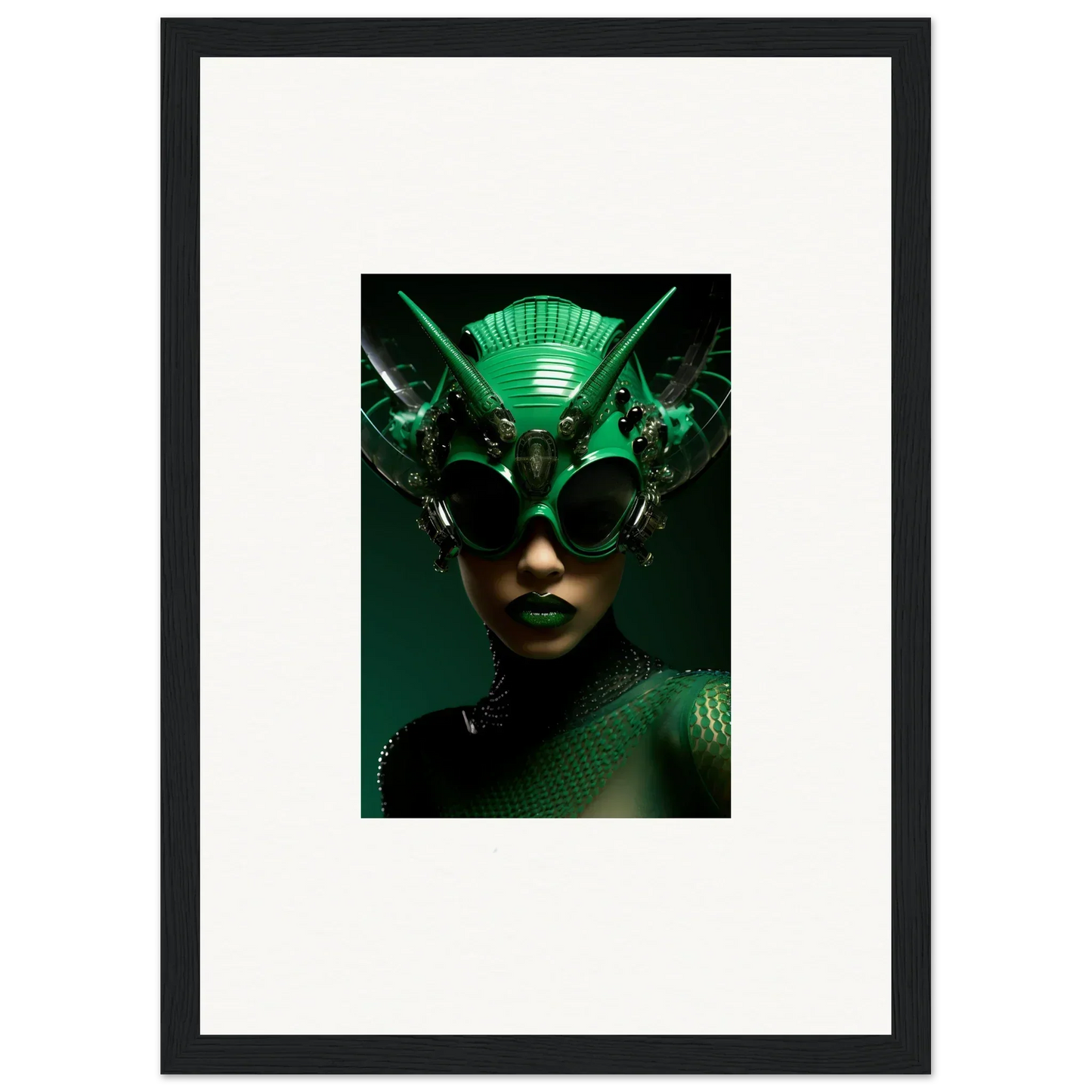 Futuristic Nebula Empress headpiece with metallic accents for unique room decor