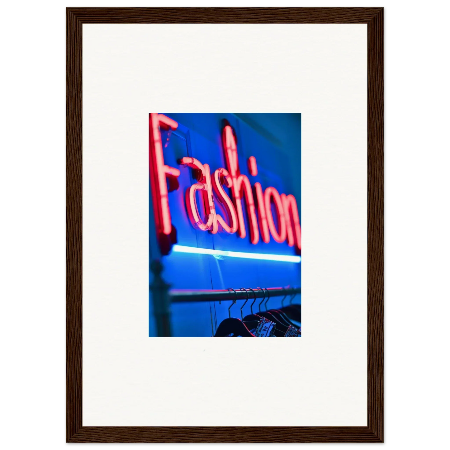 Neon Fashion sign in pink for trendy room decoration and stylish wall art
