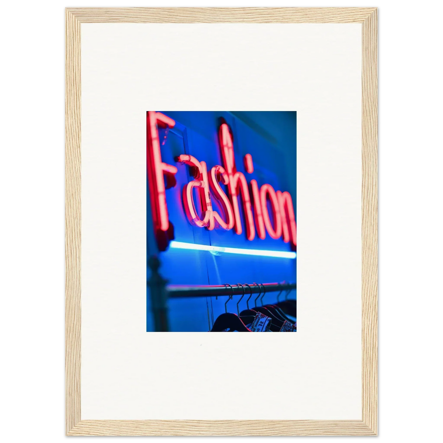 Neon Fashion sign in red for cool room decoration or vibrant wall art