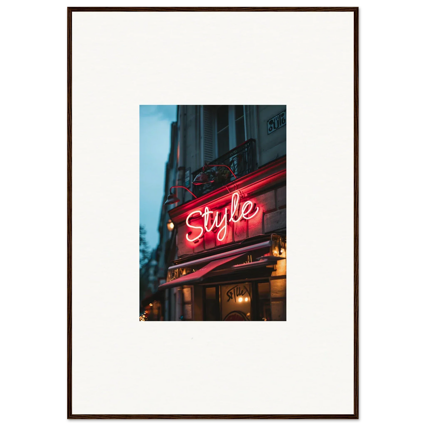 Framed wall art of neon Style sign, perfect for urban dreaming room decor