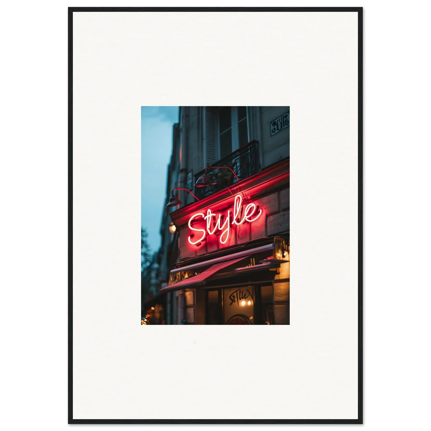 Framed wall art of a neon Style sign, perfect for urban dreaming room decor