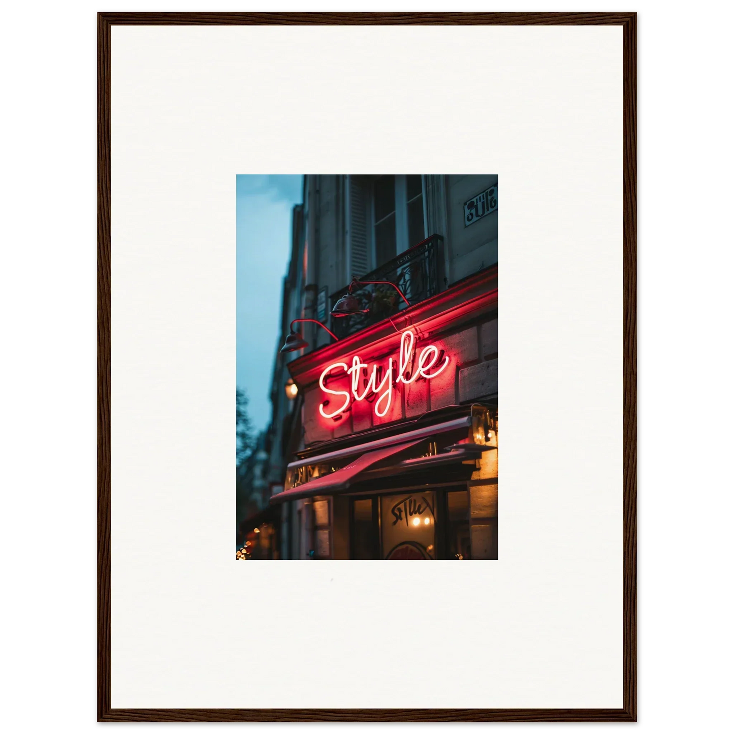 Framed wall art of a neon Style sign, perfect for urban dreaming room decor