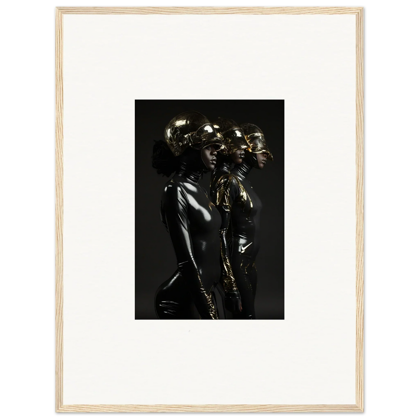 Dark, metallic sculpture depicting multiple human-like figures with intertwined bodies.