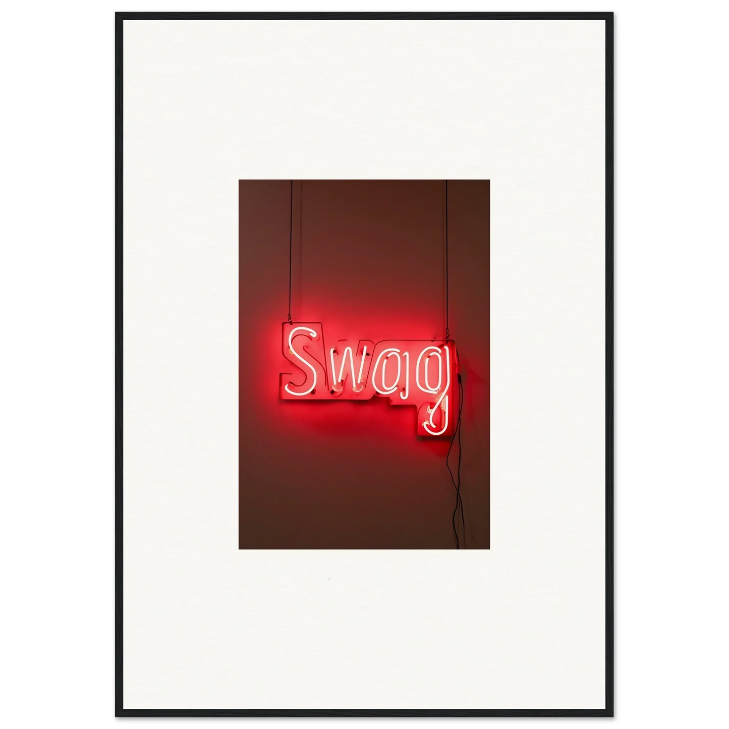 Neon Swag sign in red for trendy room decor and stylish slips Viadvent wall art