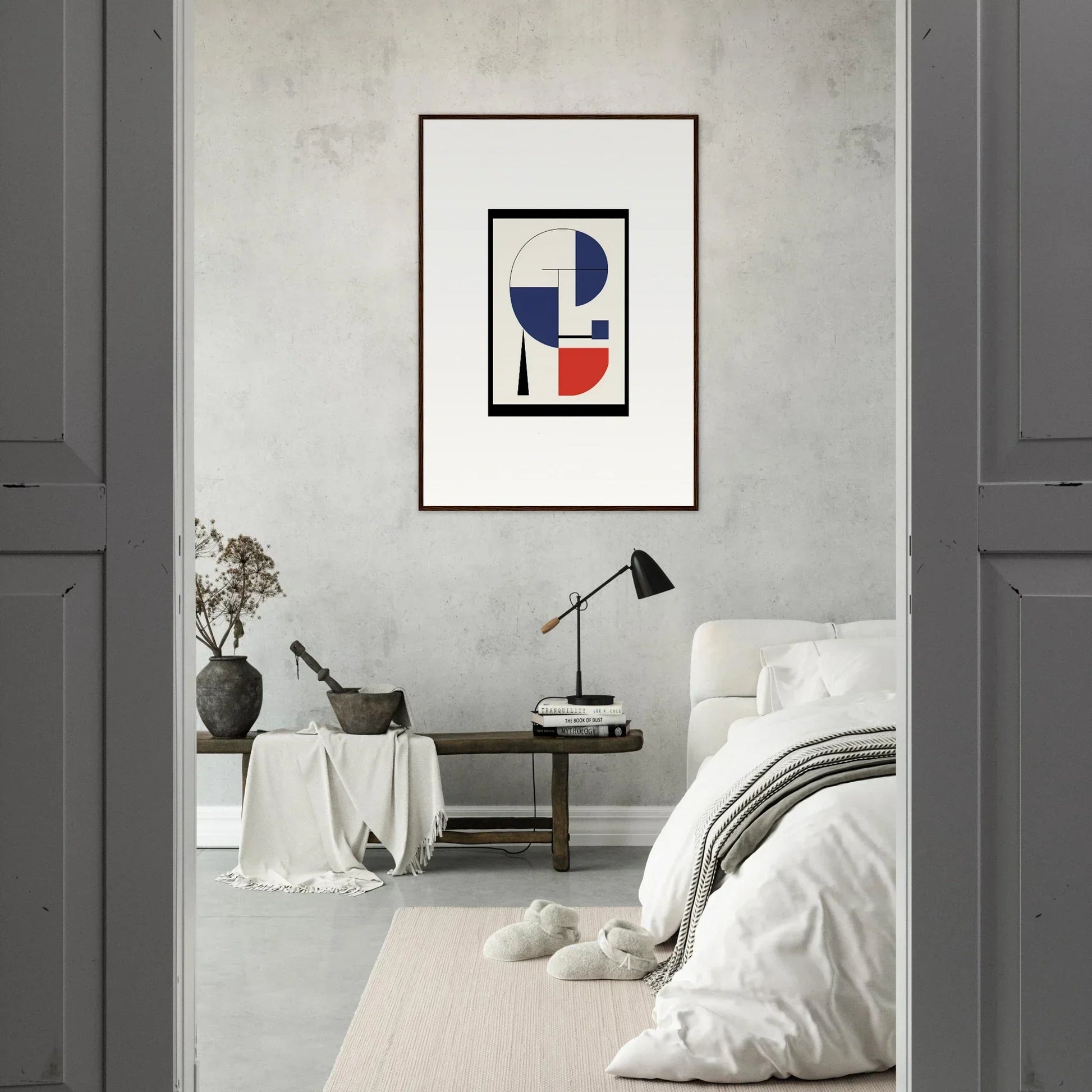 Abstract geometric artwork in vibrant colors, perfect for Room Decor as Framed Wall Art
