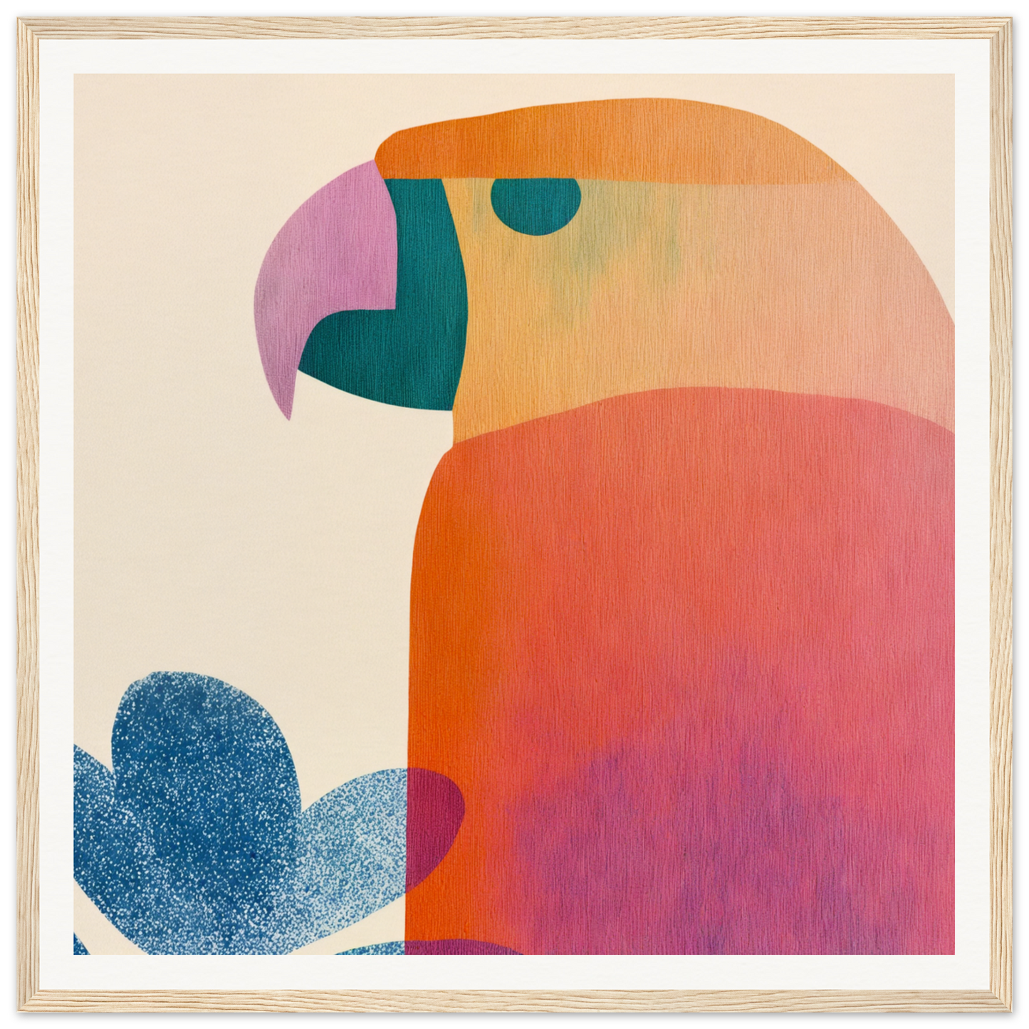 Stylized parrot in vibrant colors from Parrot’d Jazz Dreaming special edition art™