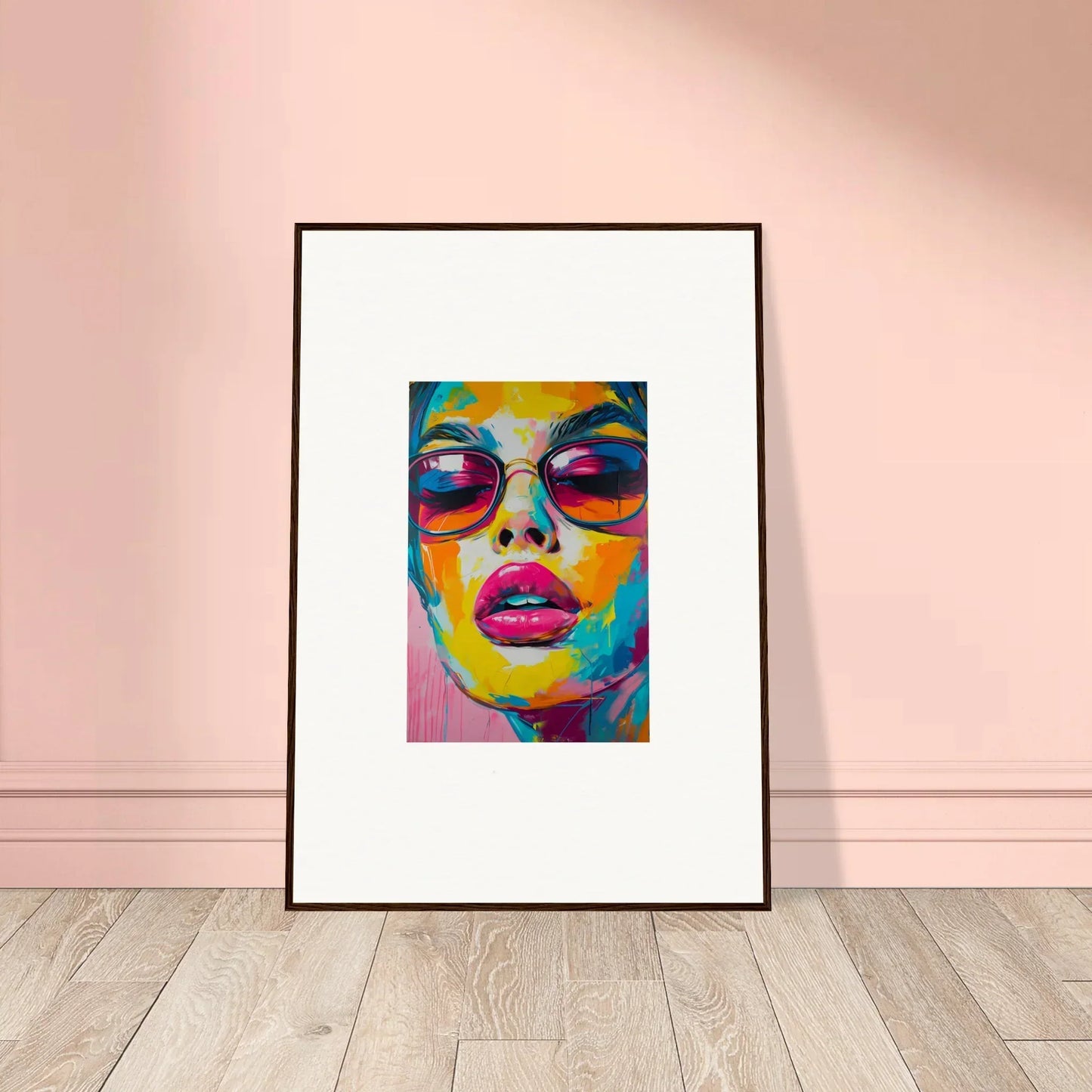 Framed colorful pop art portrait for stylish room decor in Spectra Parade collection
