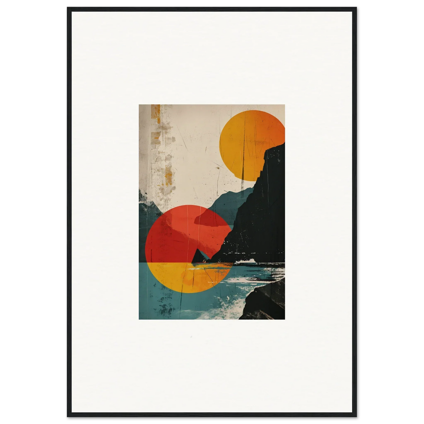 Abstract geometric artwork for divine reflection and vibrant room decoration canvas print