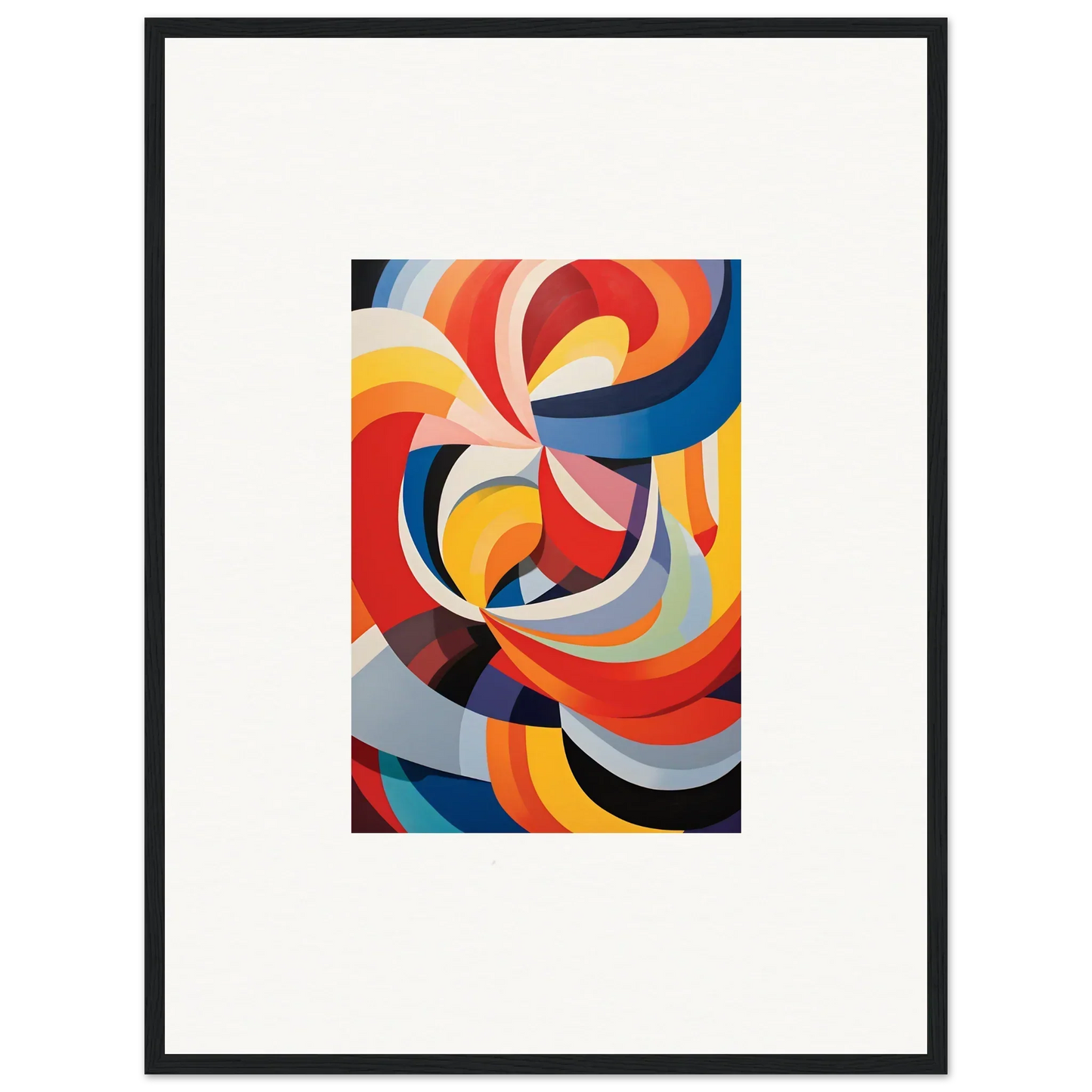 Colorful geometric shapes in Prismatic Gleam Symphonics framed wall art special edition