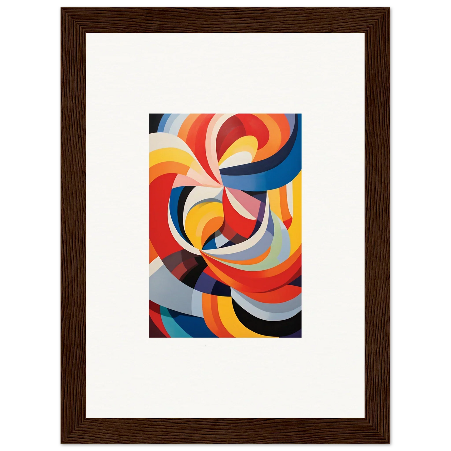 Abstract artwork with swirling shapes in vibrant colors for Prismatic Gleam Symphonics