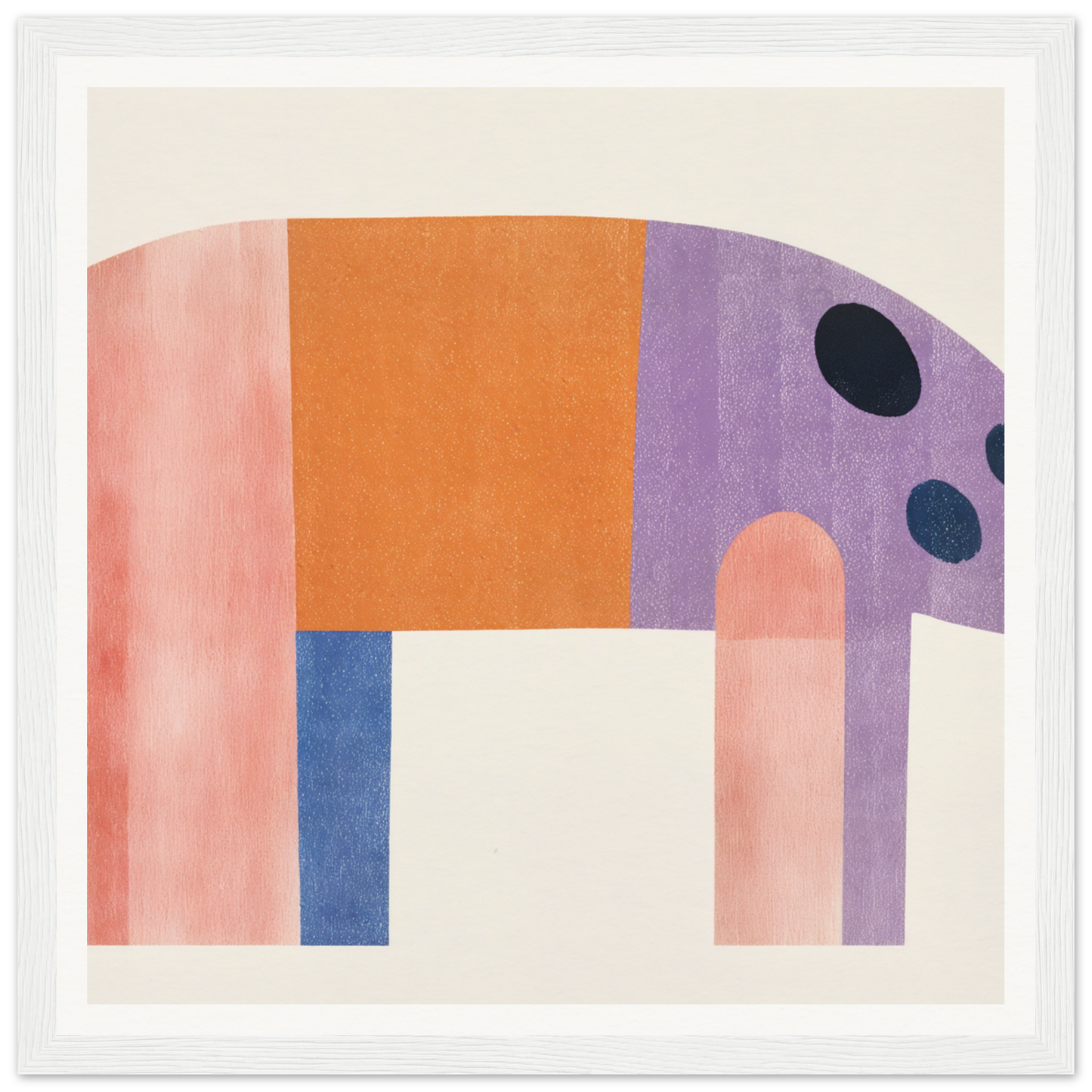 Colorful geometric elephant design for fun nursery wall art or framed poster decor