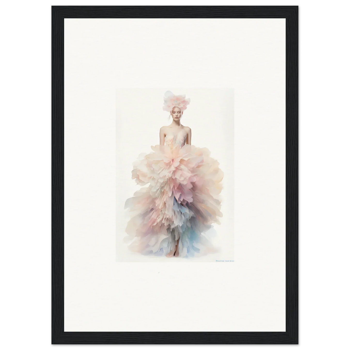Delicate watercolor ballerina in pink tulle dress from Psychedelic Iridescence Hymn special edition art™
