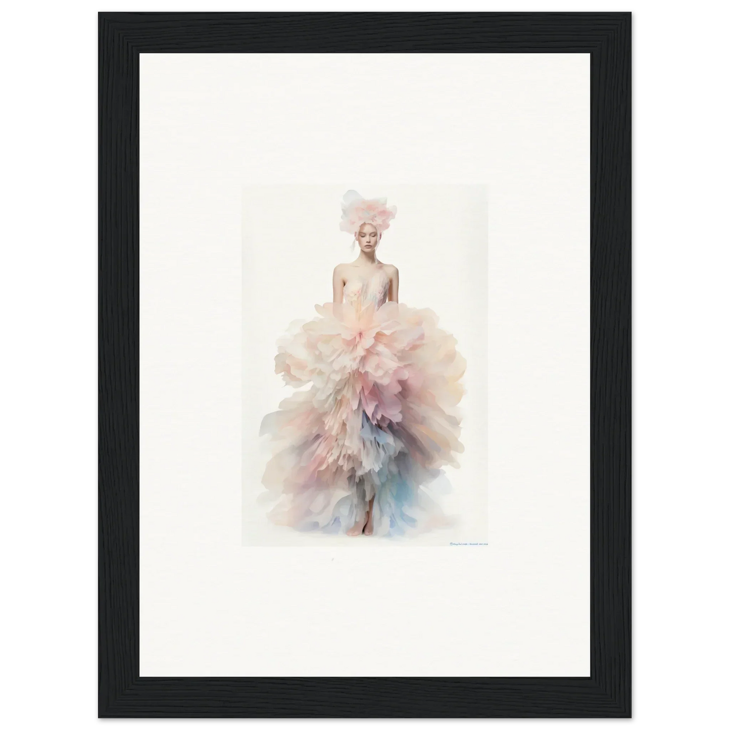 Delicate watercolor ballerina in pink tulle from special edition art™ Psychedelic Iridescence Hymn