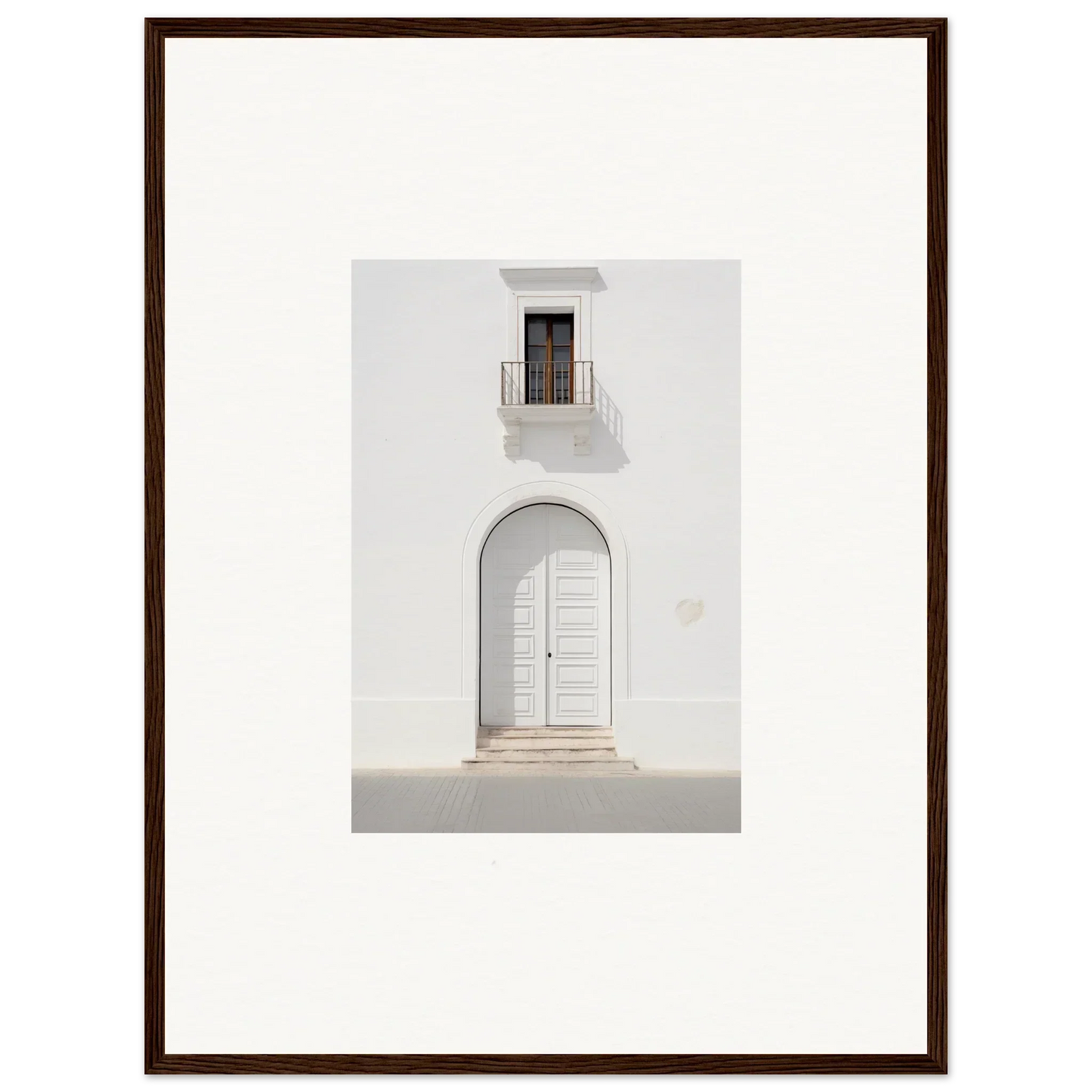 White arched doorway with balcony, perfect for Radiant Portal Reverie special edition art™