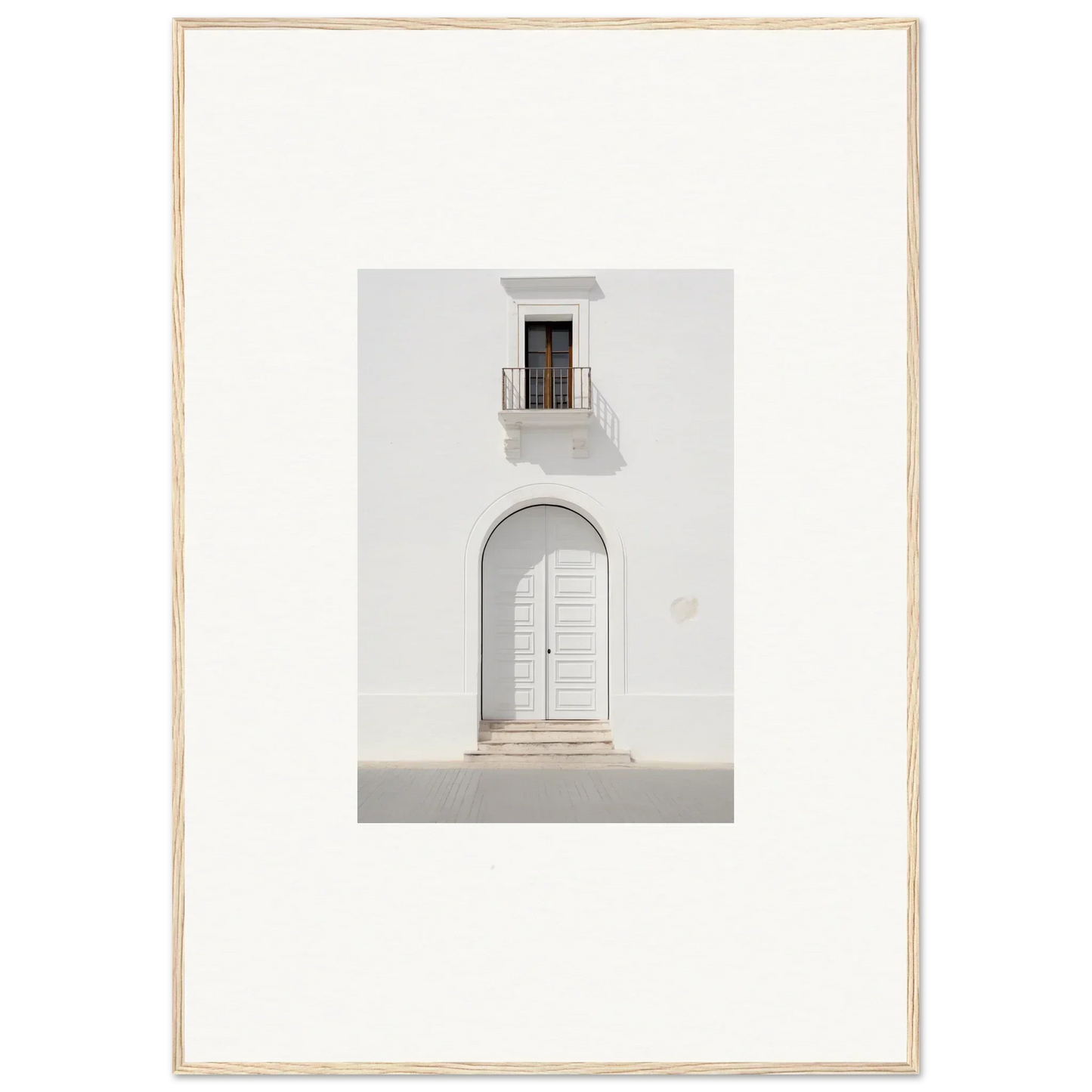 White arched doorway with a window above in Radiant Portal Reverie special edition art™