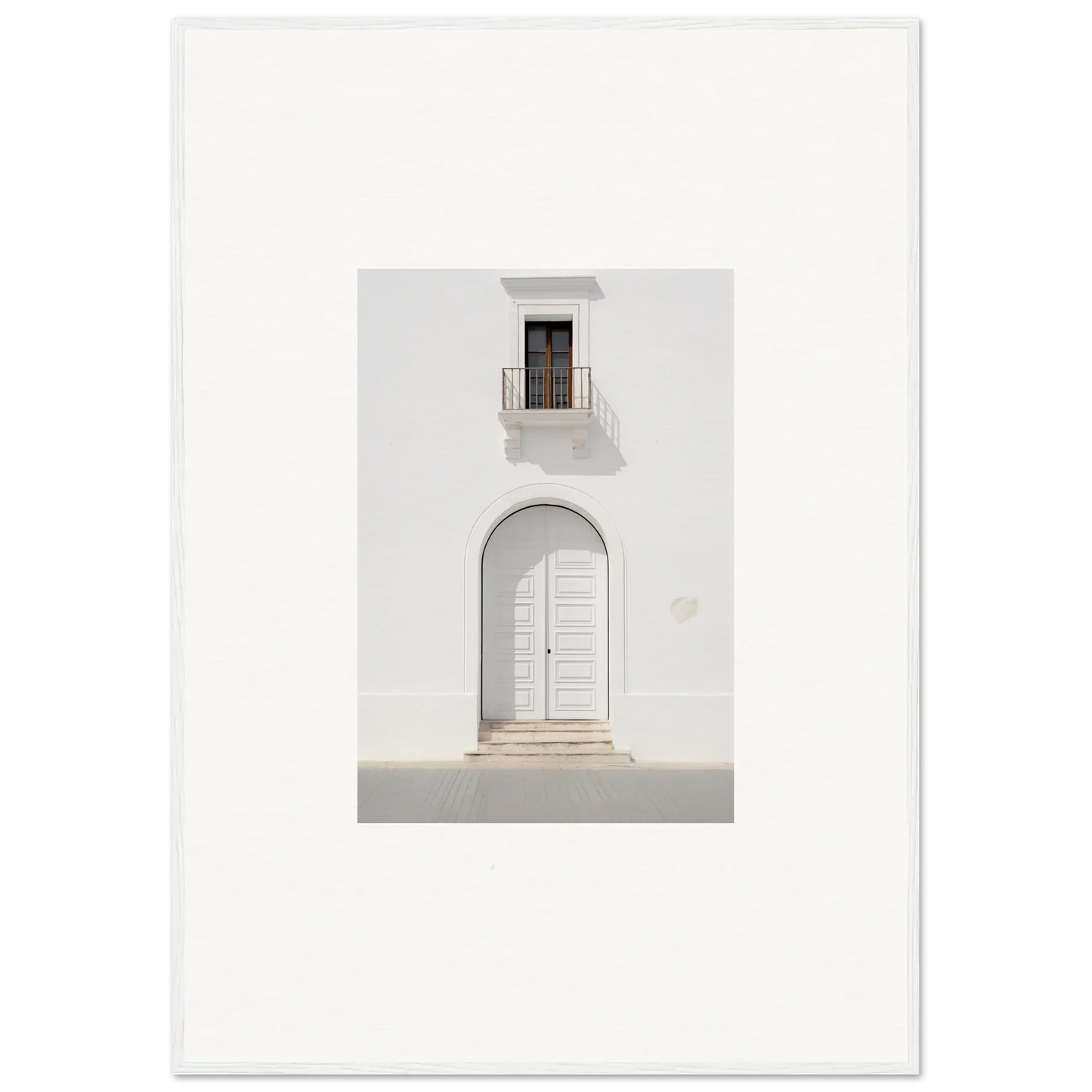 White arched doorway with a window above from Radiant Portal Reverie special edition art™
