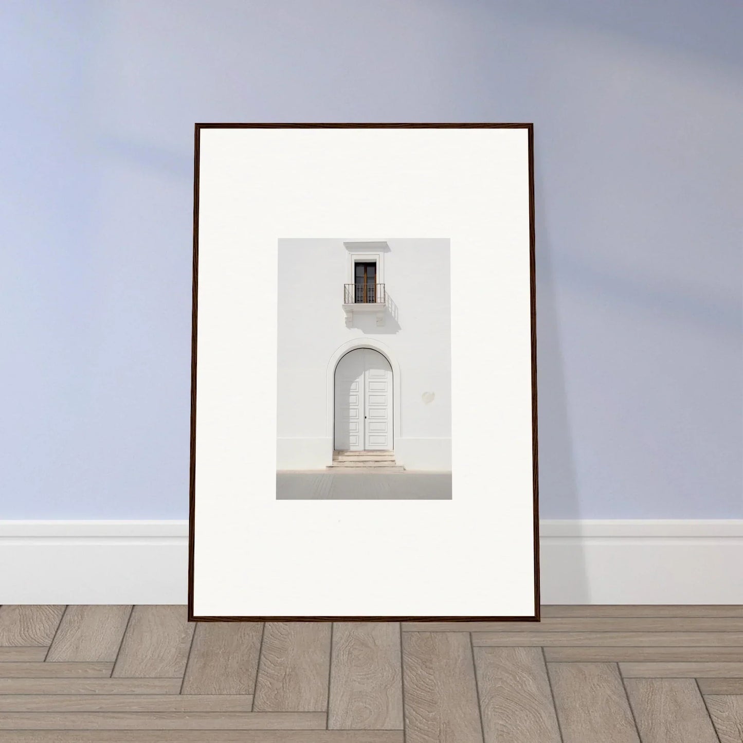 Framed black and white art of a Mediterranean doorway in Radiant Portal Reverie