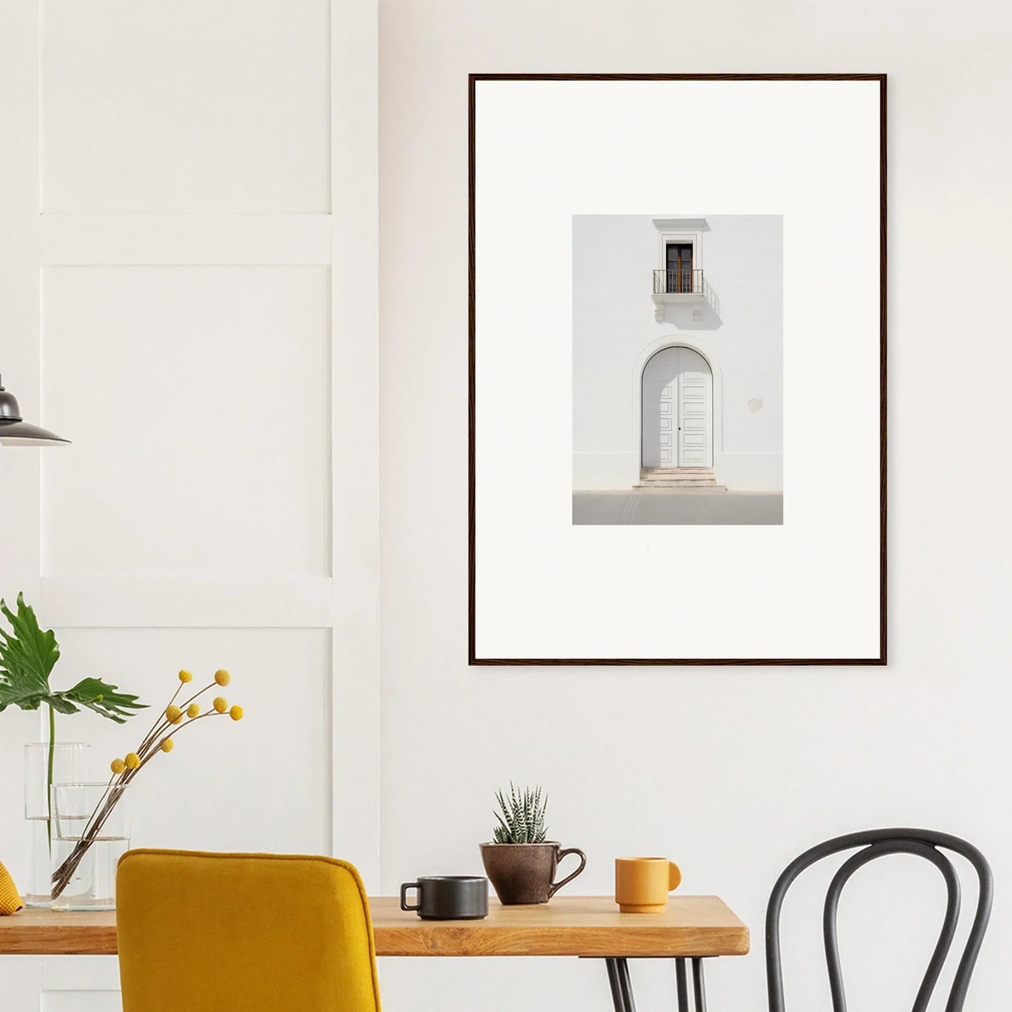 Framed black and white photo of a minimalist archway from Radiant Portal Reverie special edition art™
