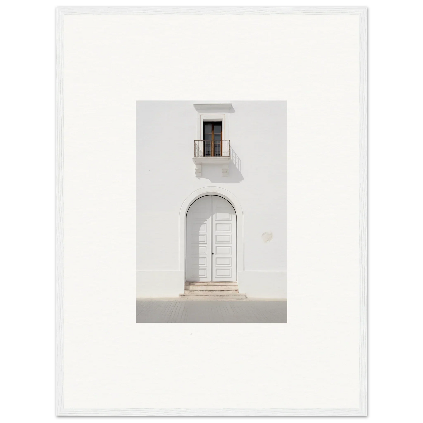 White arched doorway with a small window, featured in Radiant Portal Reverie special edition art™