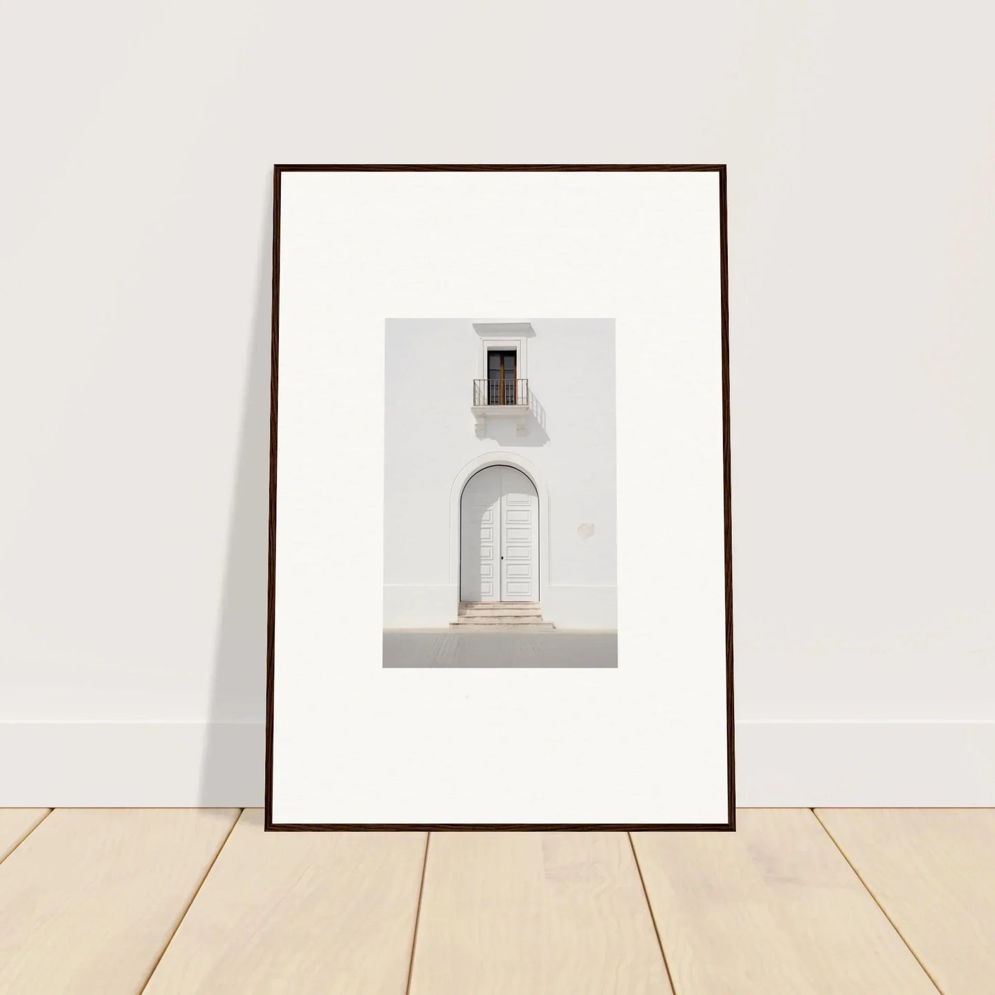 Framed photograph of a white Mediterranean doorway for Radiant Portal Reverie special edition art™