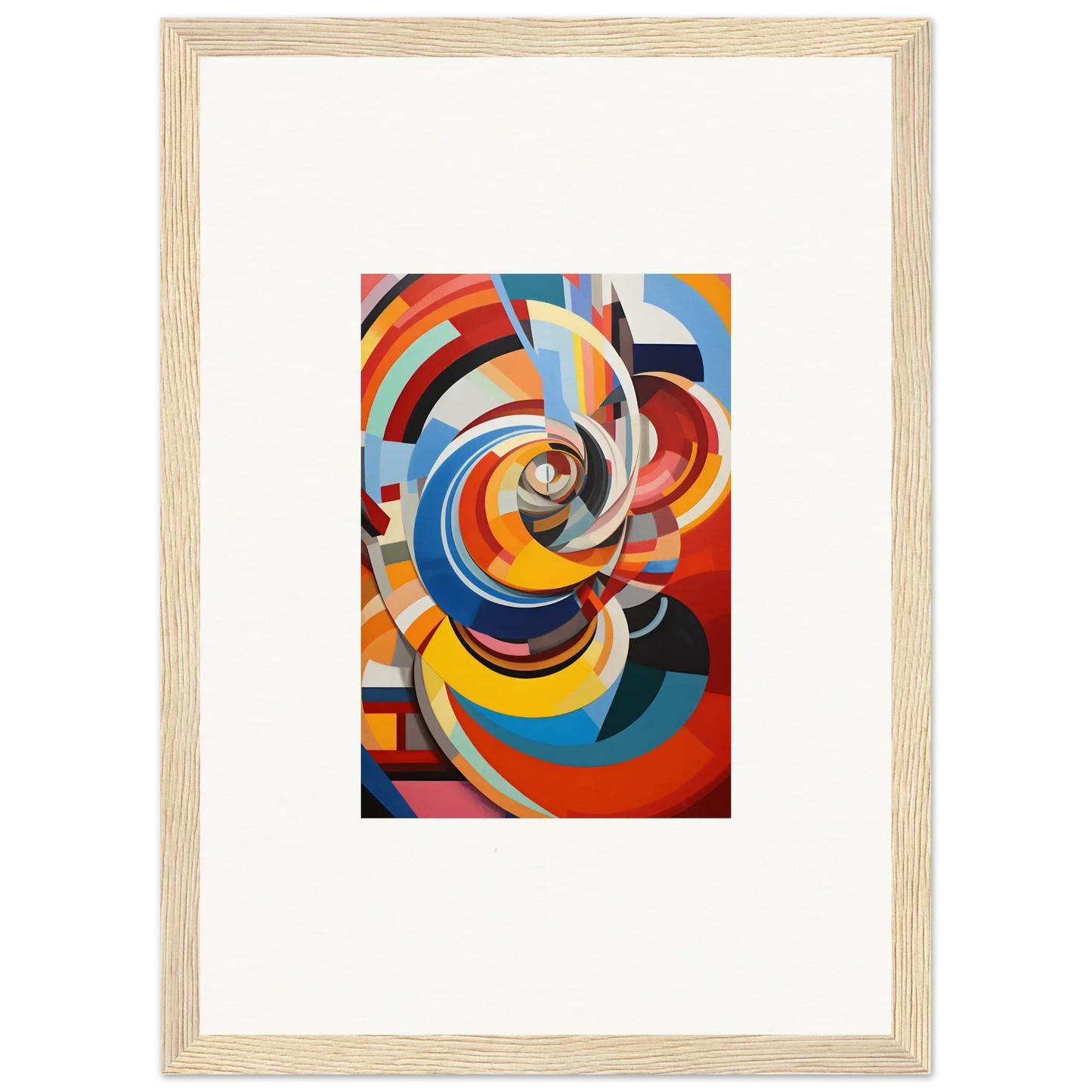 Abstract geometric painting with vivid shapes in Rainbow Euphony Whisper special edition art™