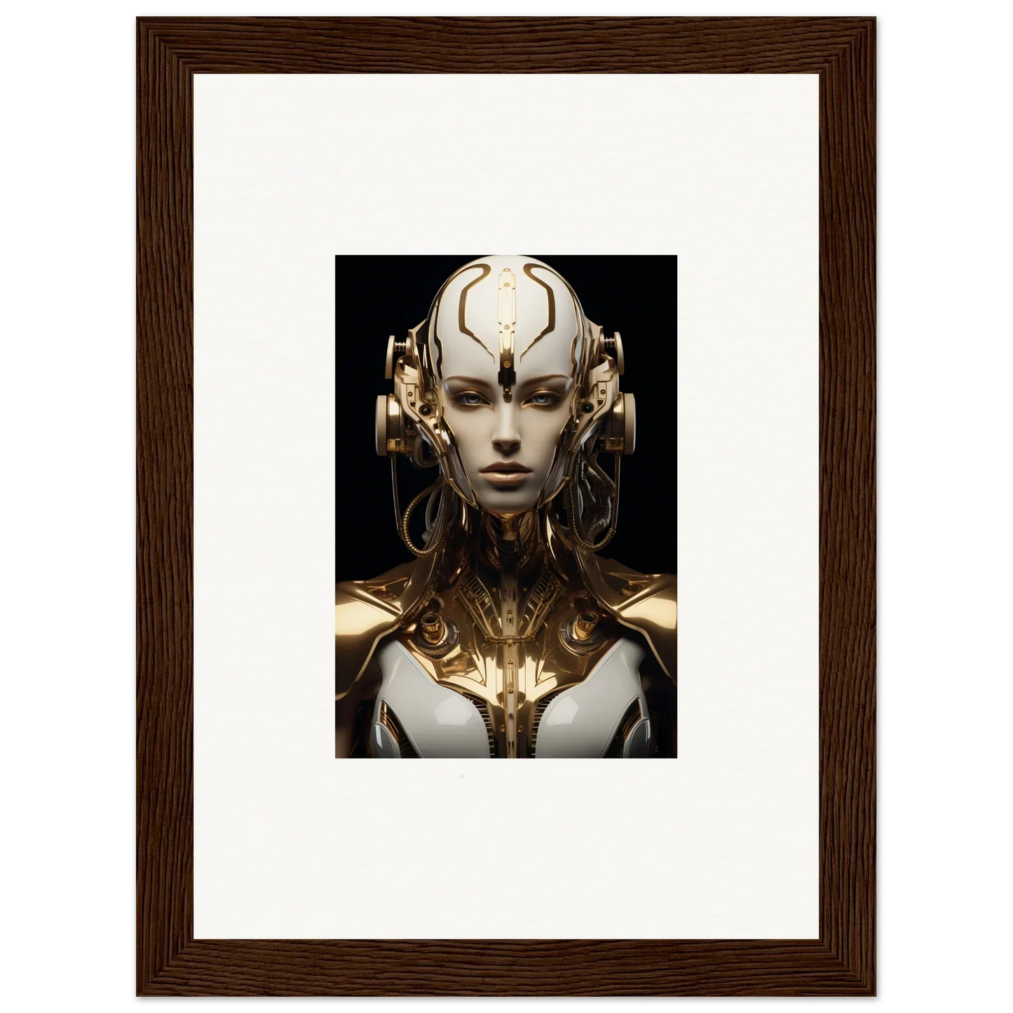 Futuristic humanoid robot showcasing the Luminous Vessel as cool room decoration canvas print
