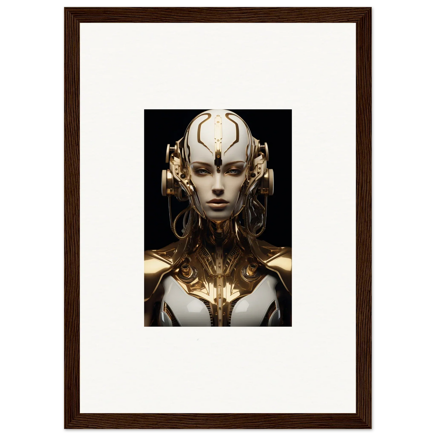 Futuristic humanoid robot art for a luminous vessel canvas print room decoration