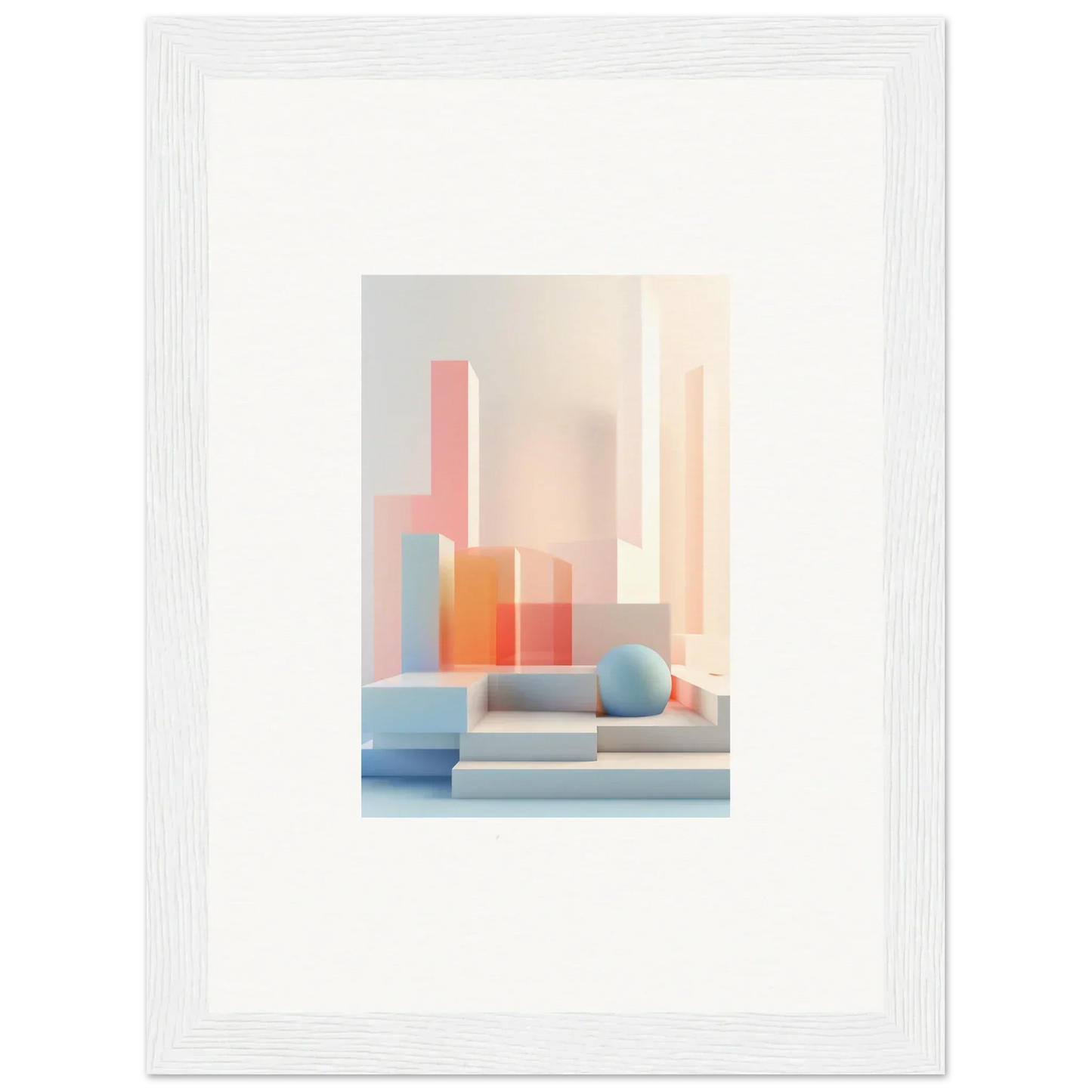 Abstract pastel geometric canvas print for stylish room decoration with Tangible Origami