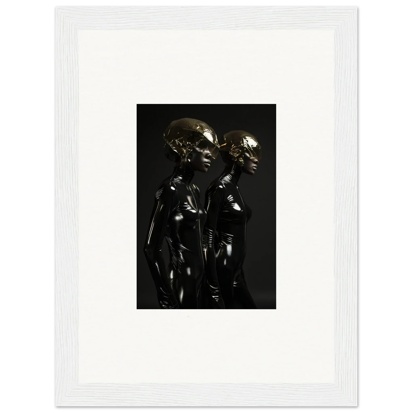 Bronze sculpture depicting two embracing figures with elongated forms.