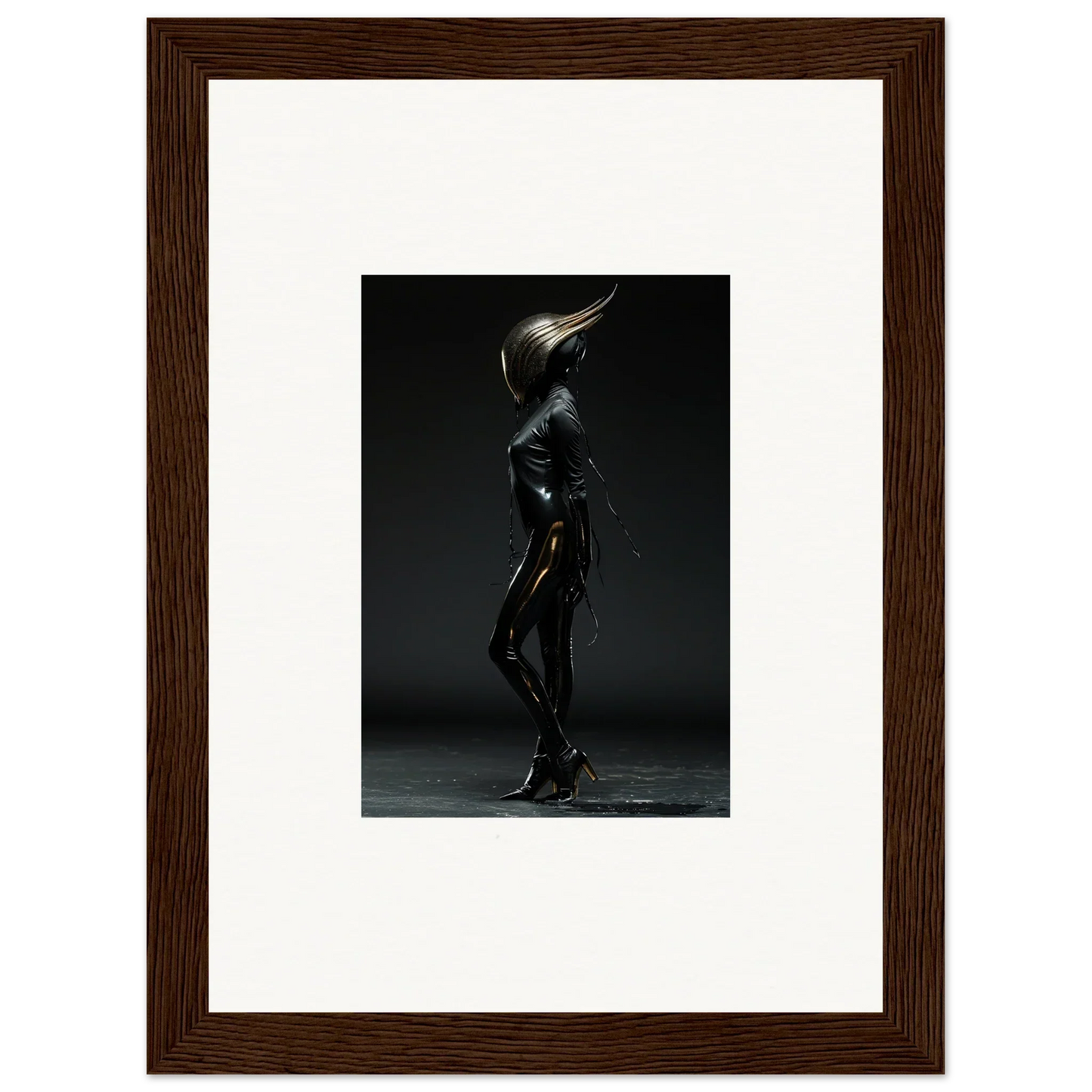 Sleek, metallic humanoid figure with an elongated, pointed head.