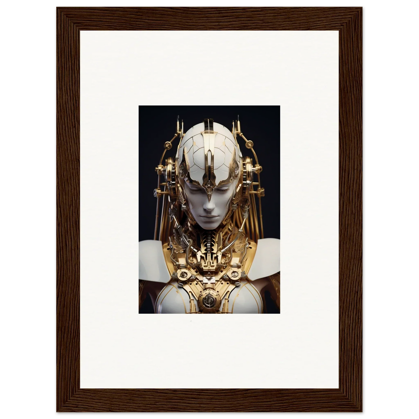 Ornate Cyborg Head Artwork Perfect for Wavelength Guardian Room Decoration Canvas Print