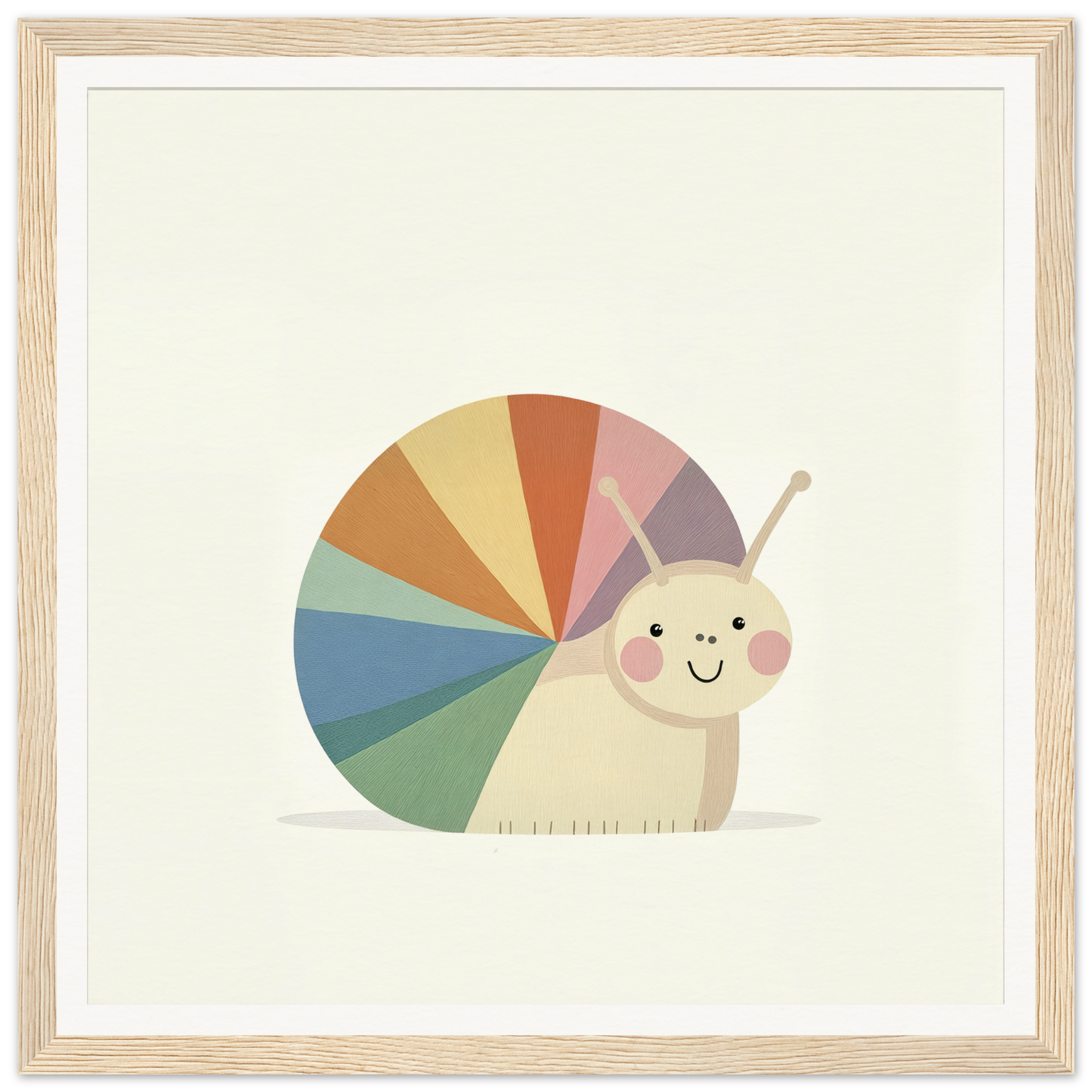 Cute cartoon snail with a rainbow shell from Snail’s Spiraling Symphony special edition art™