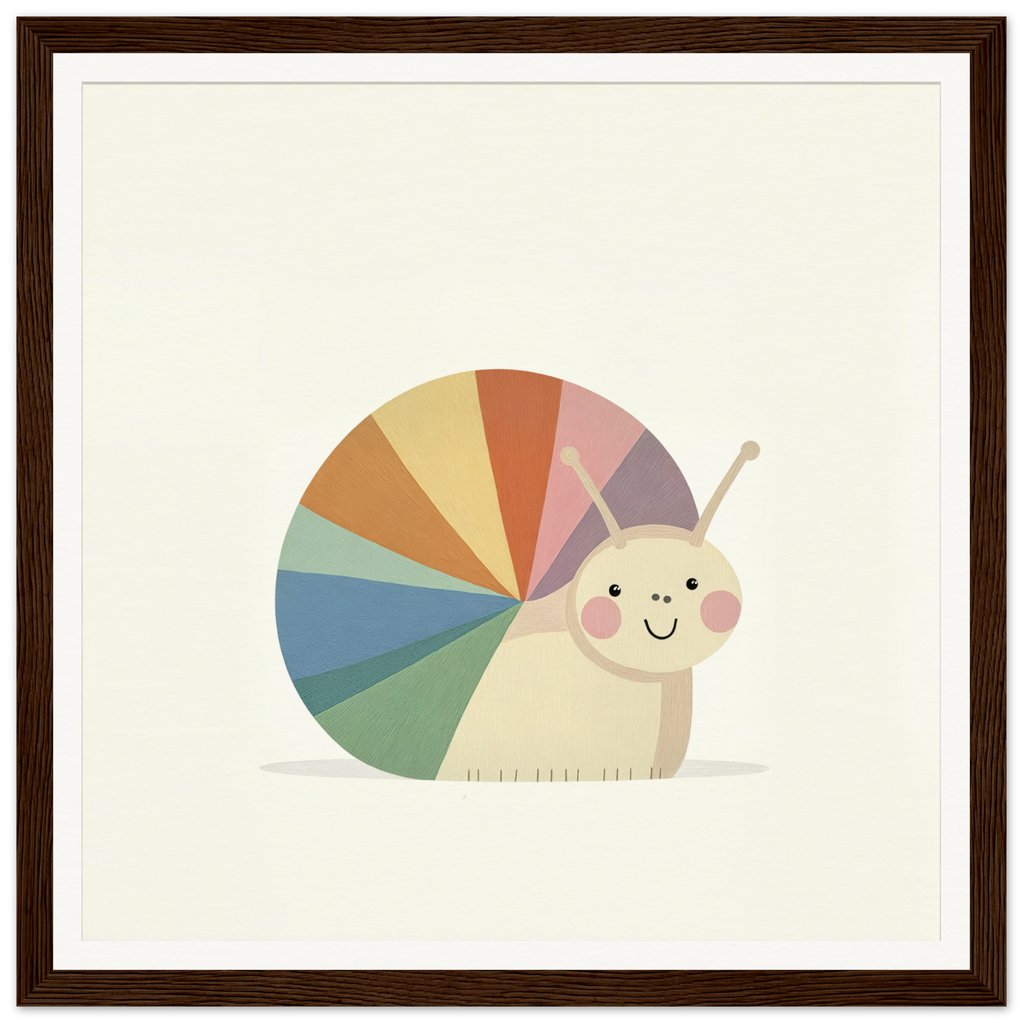 Cute cartoon snail with colorful spiral shell in Snail’s Spiraling Symphony special edition art