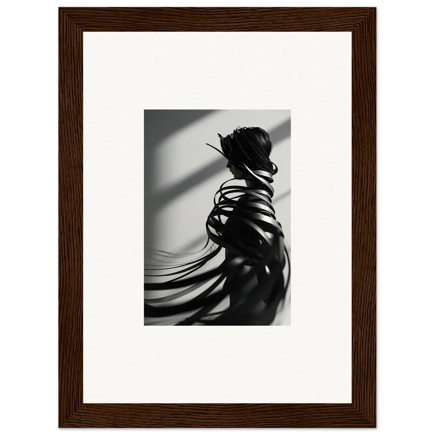 Black and white photo of a person’s back, perfect for room decoration and canvas print
