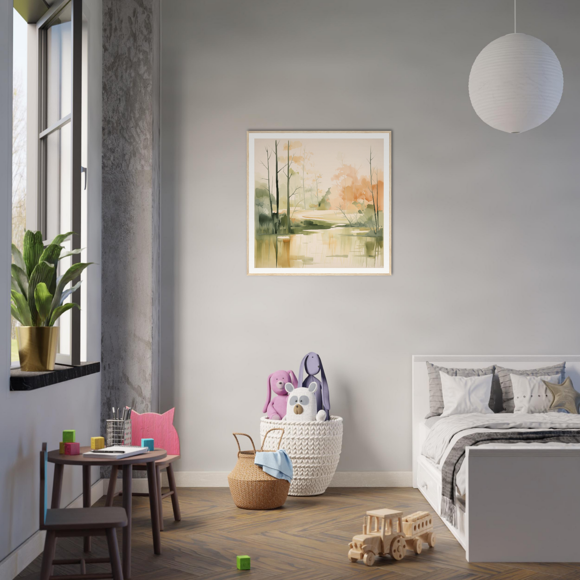 Modern bedroom with minimalist decor in neutral tones from Subtle Wonderland Flutter