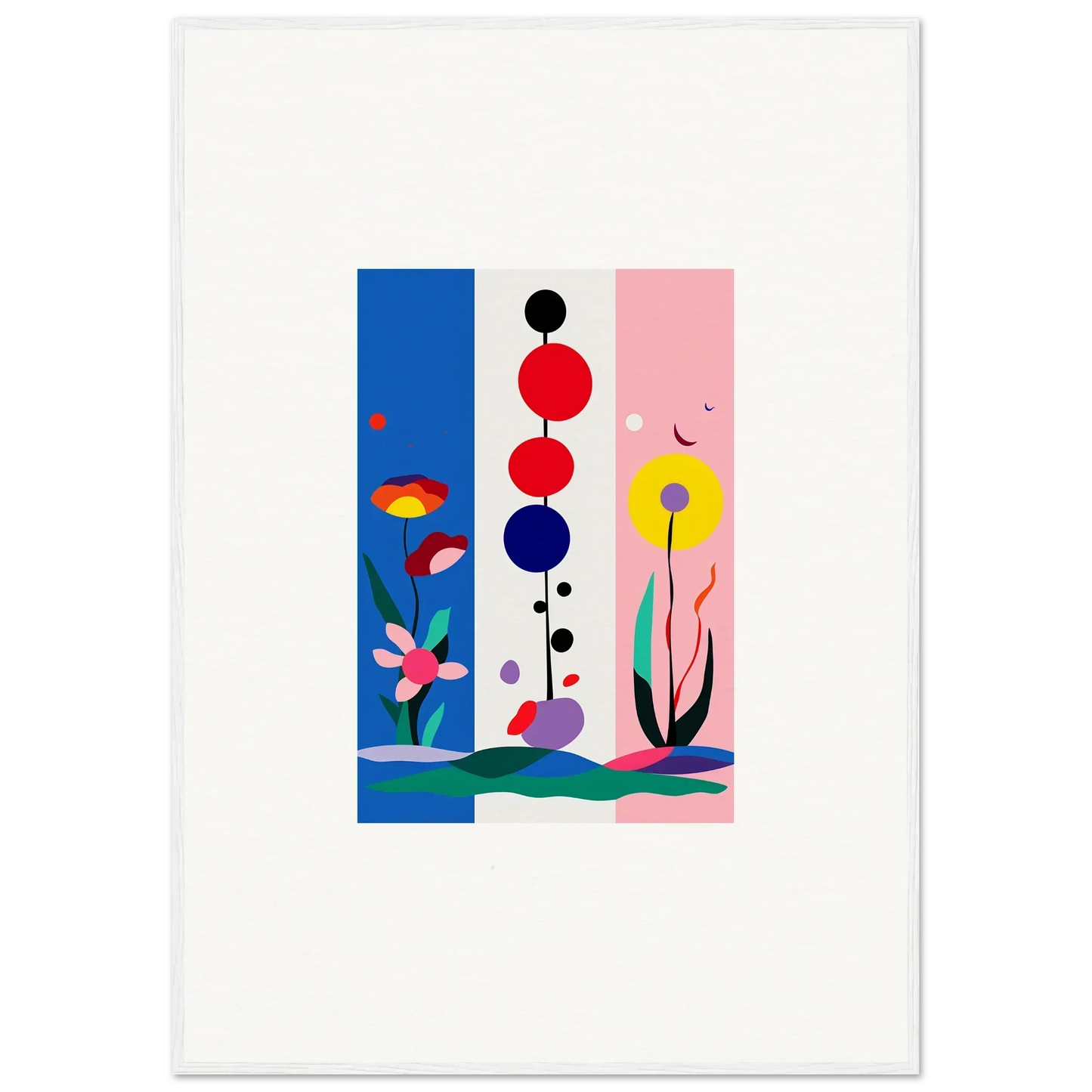 Colorful abstract canvas print of Fleur Fantaisie for vibrant room decoration